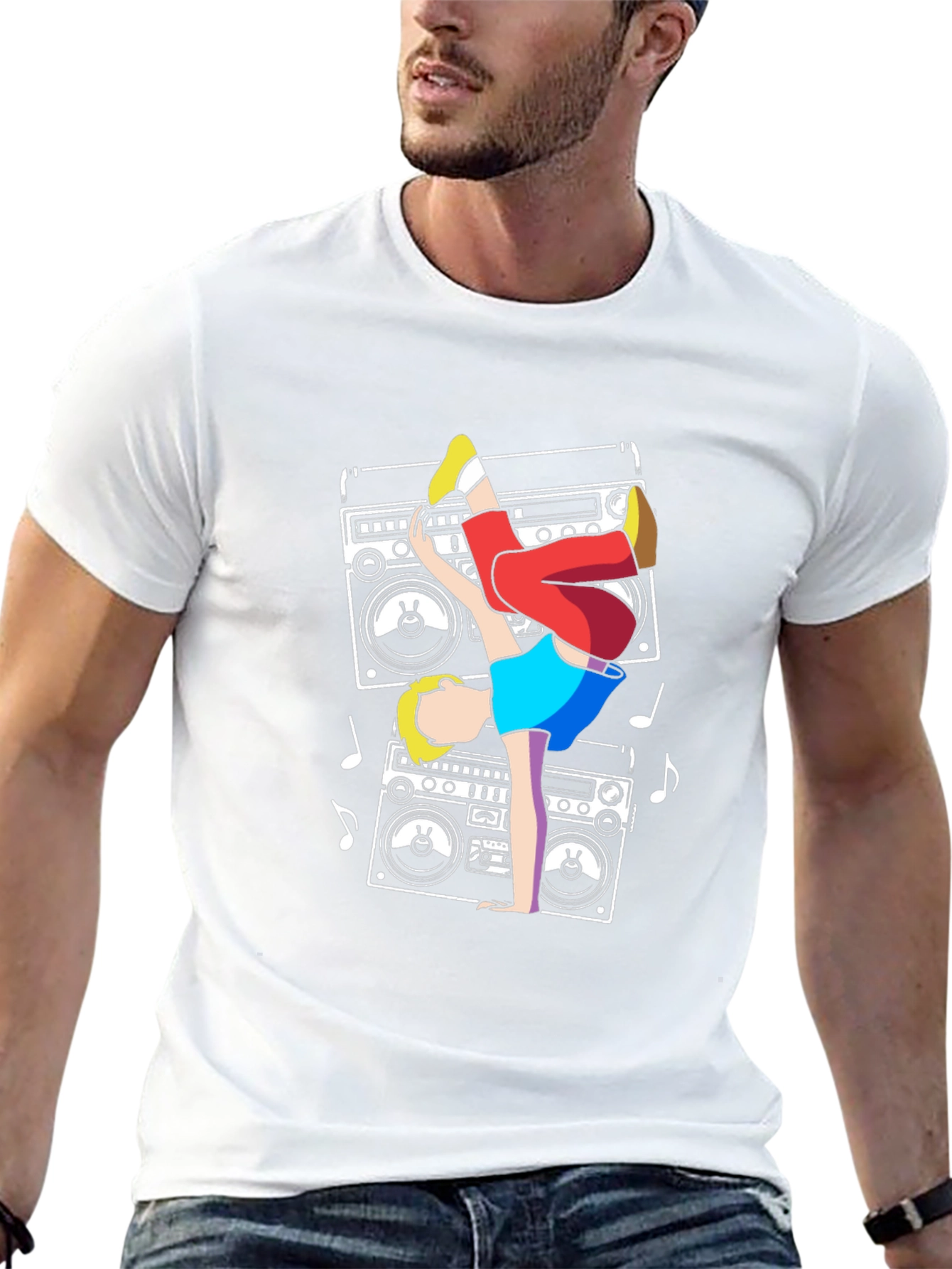 Retro Boombox Breakdance T-Shirt