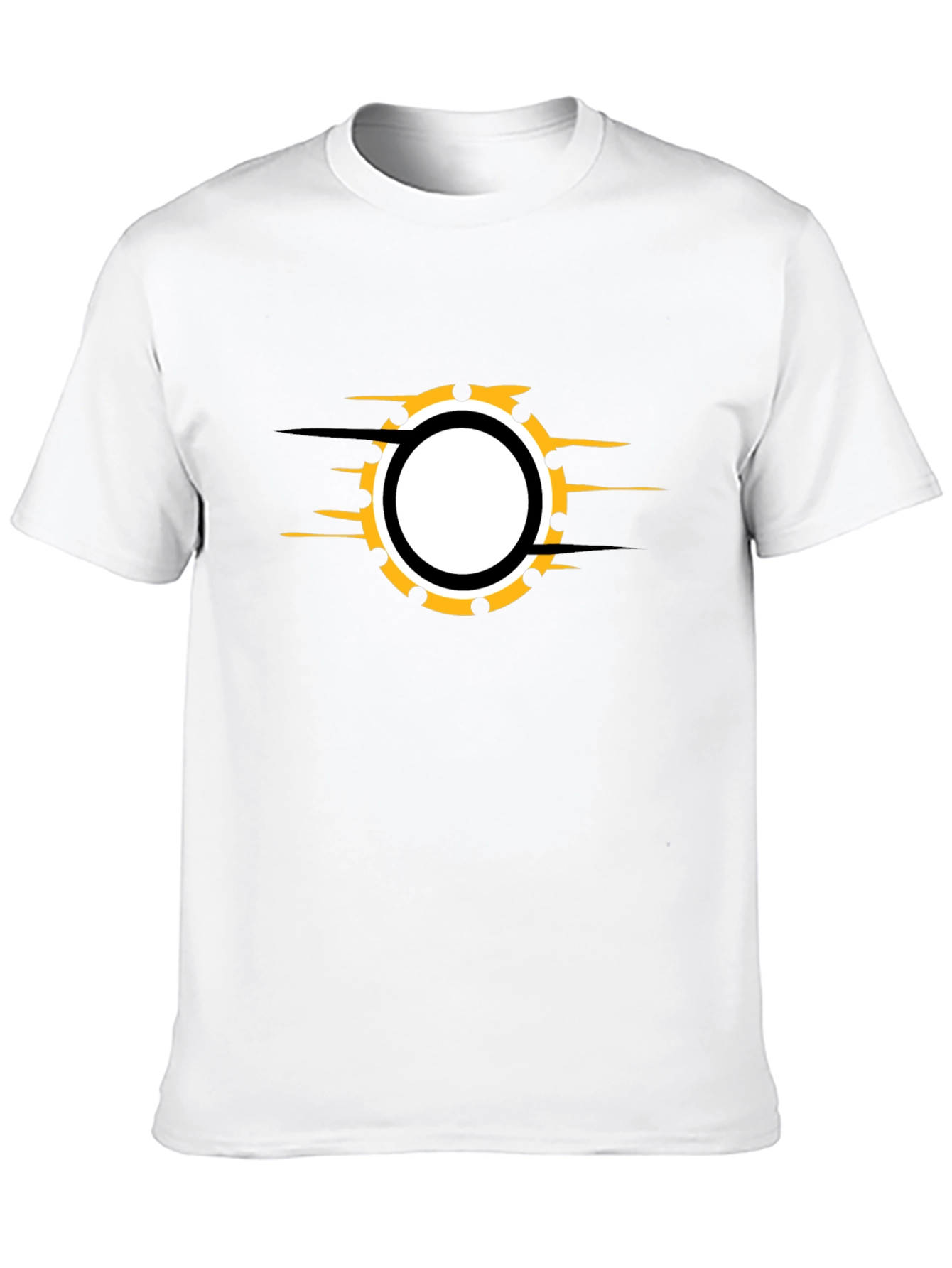 Mens Black Graphic T-Shirt - Circular Design