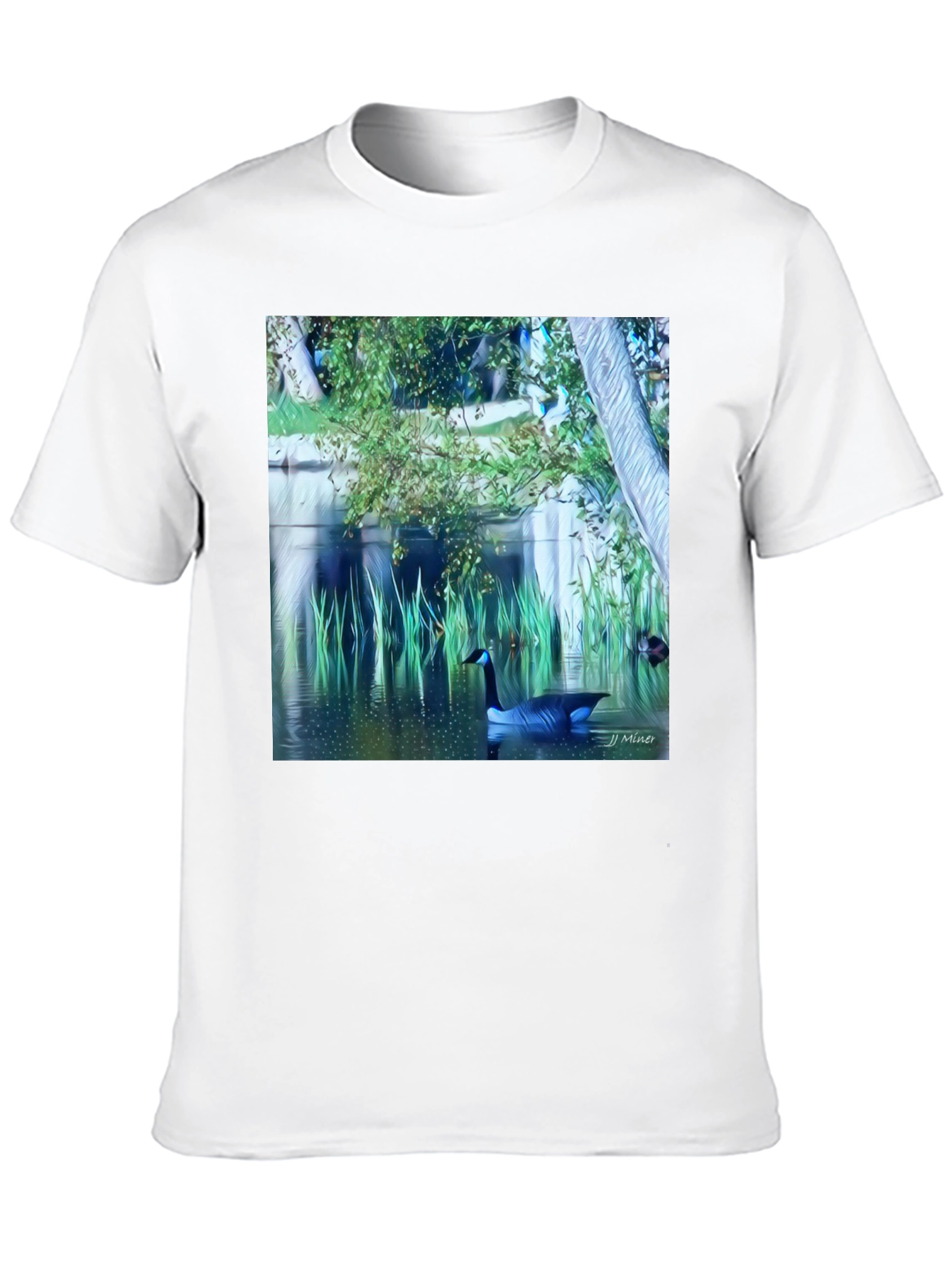Nature Scene Graphic Tee - Lakeside Goose Design