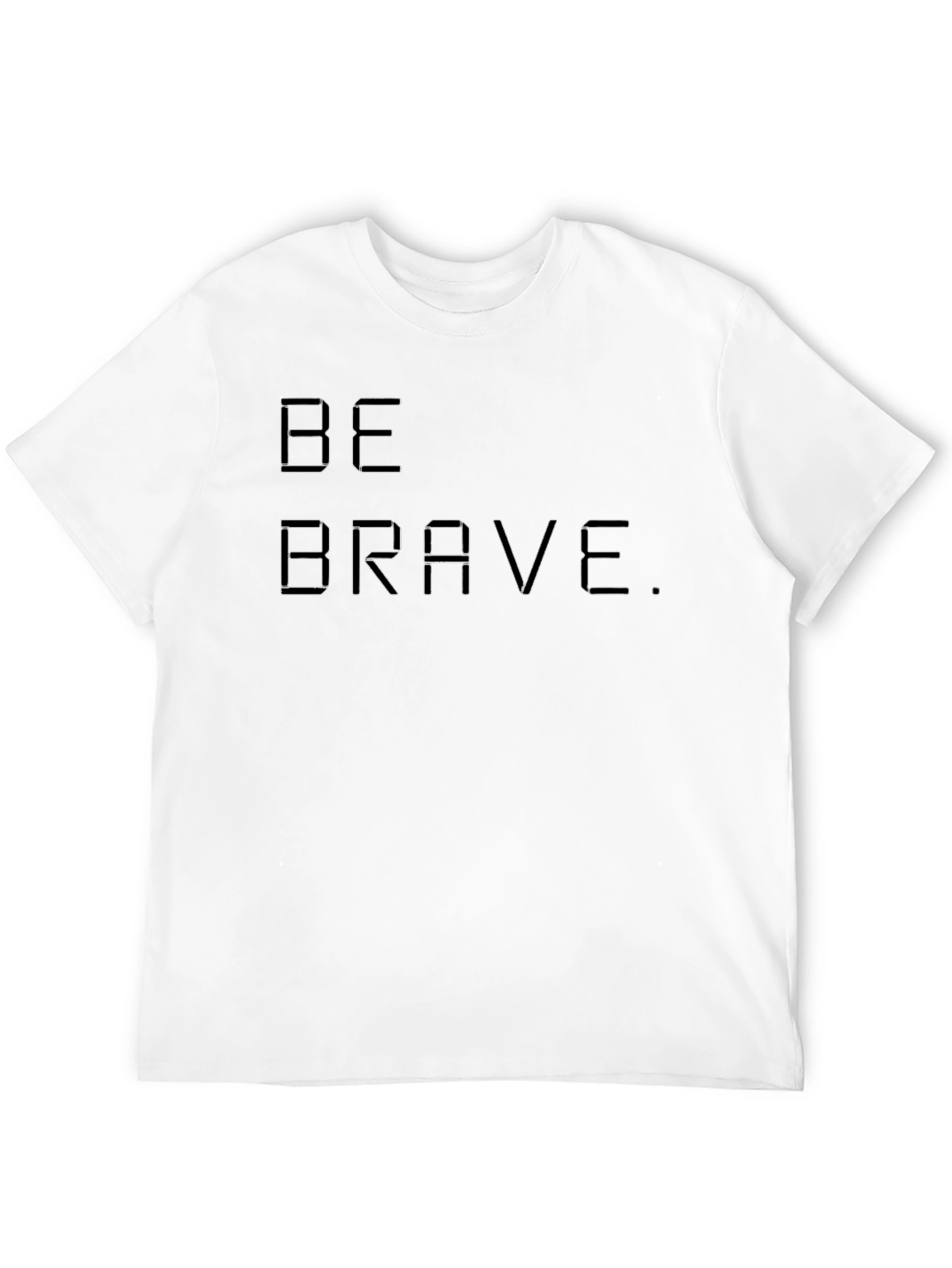 Be Brave Graphic Print Black Crew Neck T-Shirt