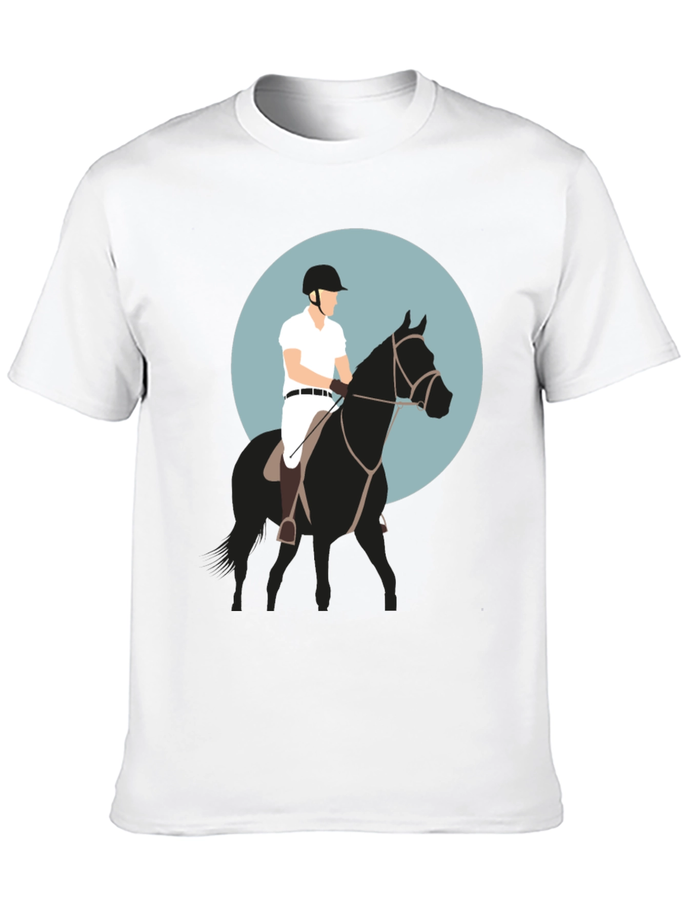 Equestrian Rider Graphic Tee - Black T-Shirt