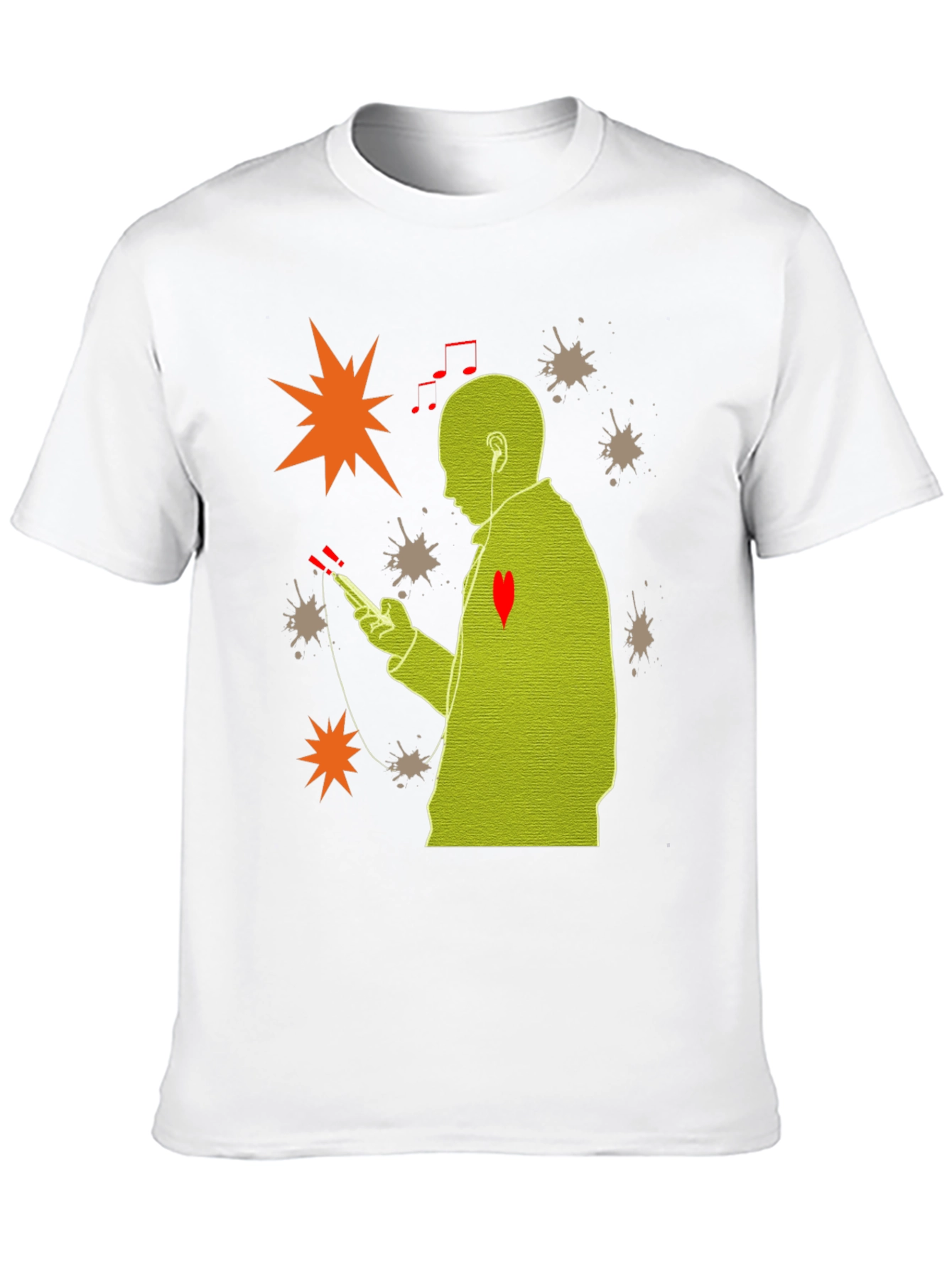 Stylish Black T-Shirt with Music Lover Design