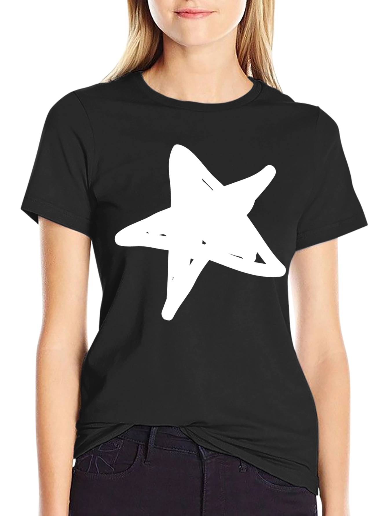 Bold Star Graphic Black T-Shirt