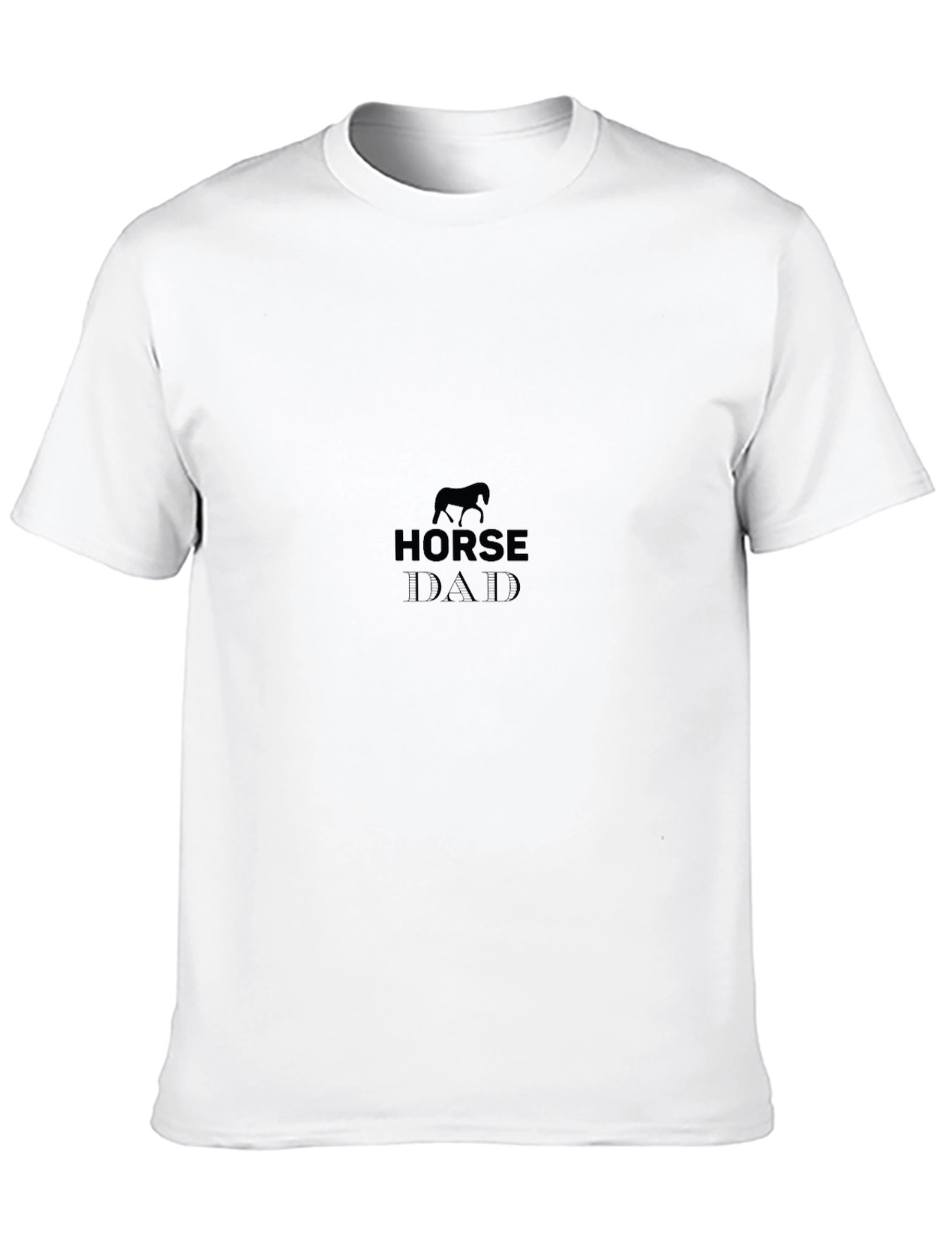 Horse Dad Graphic T-Shirt - Black