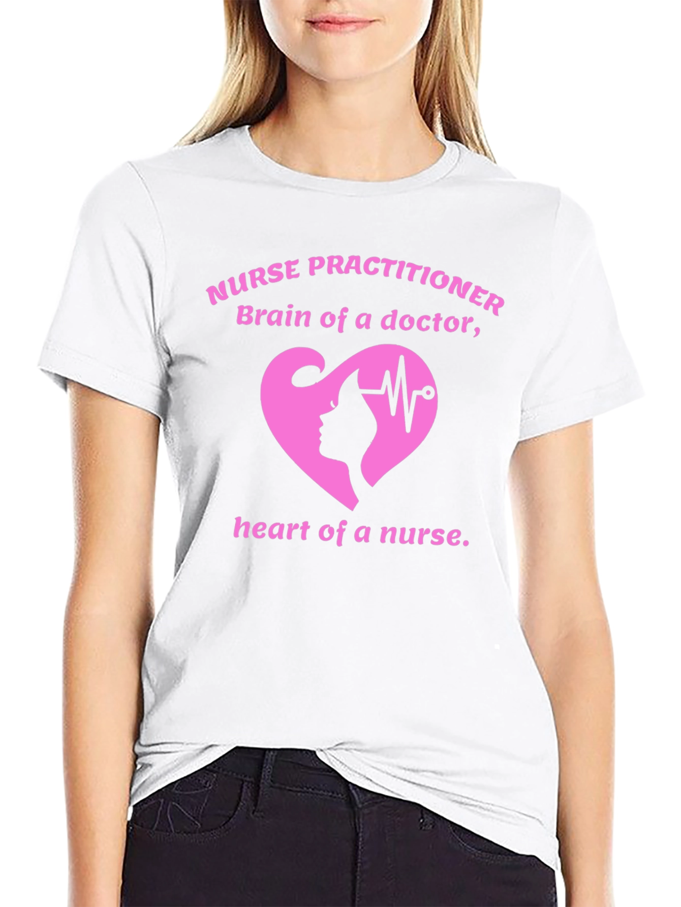 Nurse Practitioner T-Shirt: Brain & Heart Graphic Tee
