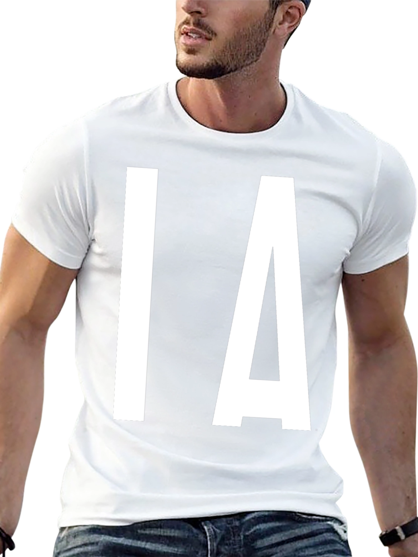 IA Bold Letter T-Shirt - Black Cotton Tee