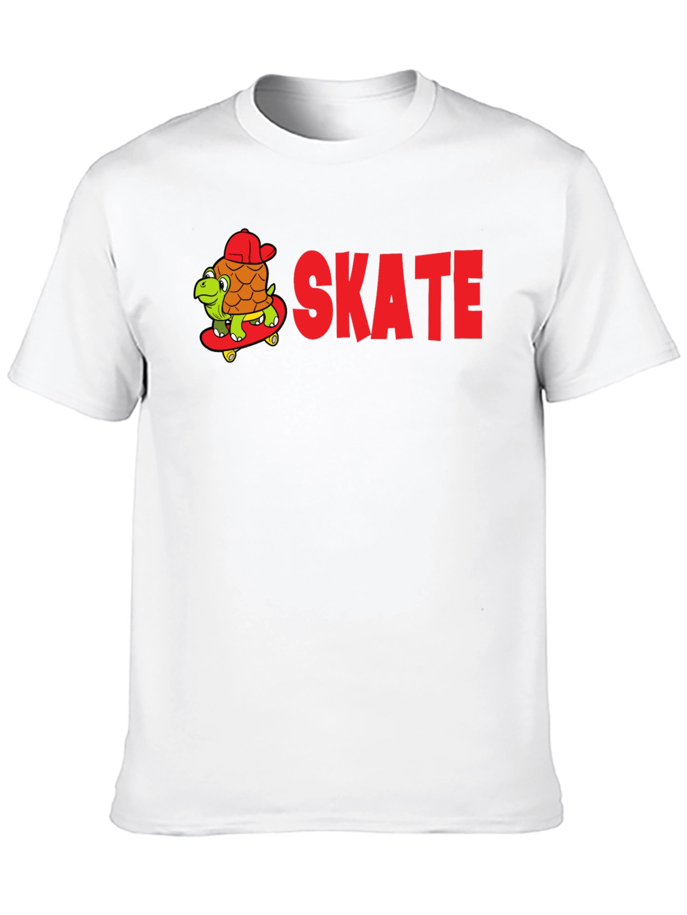 Skateboarding Turtle Graphic Tee - Fun Cartoon Design