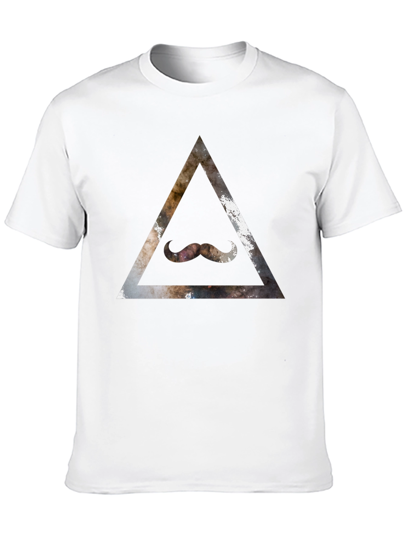 Cosmic Mustache Triangle Graphic Tee