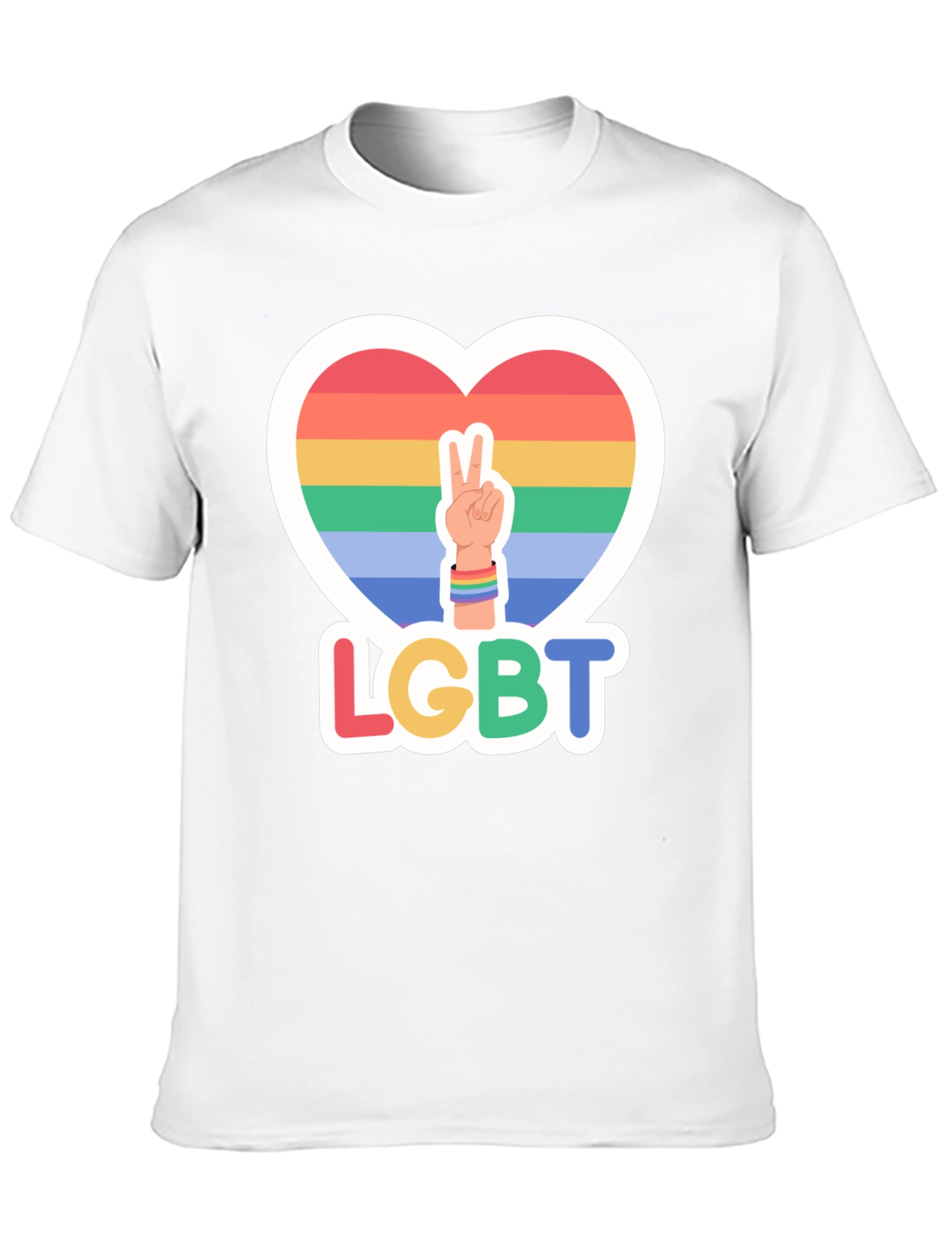 LGBT Pride Heart Peace T-Shirt