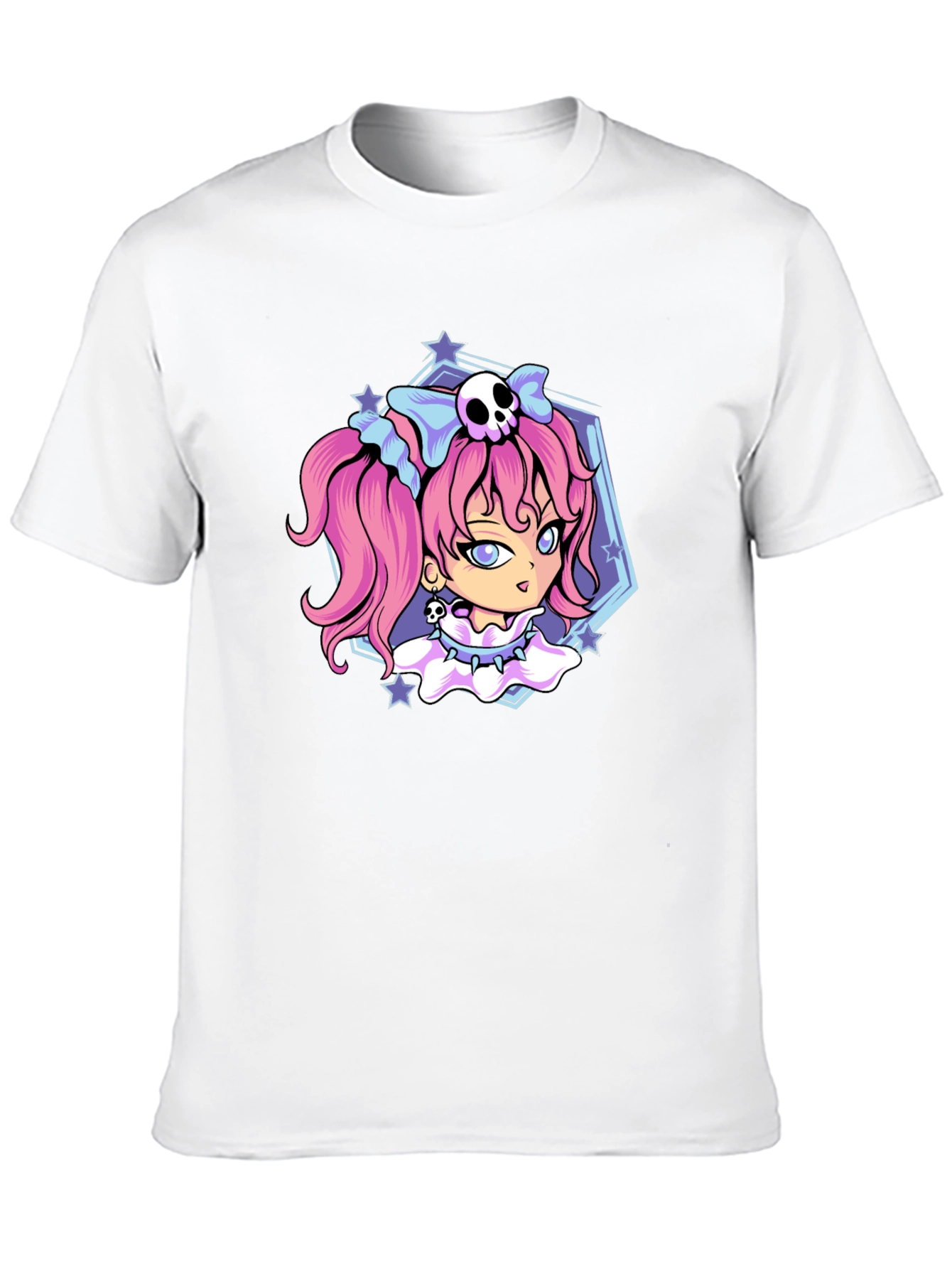 Gothic Anime Girl Black T-Shirt