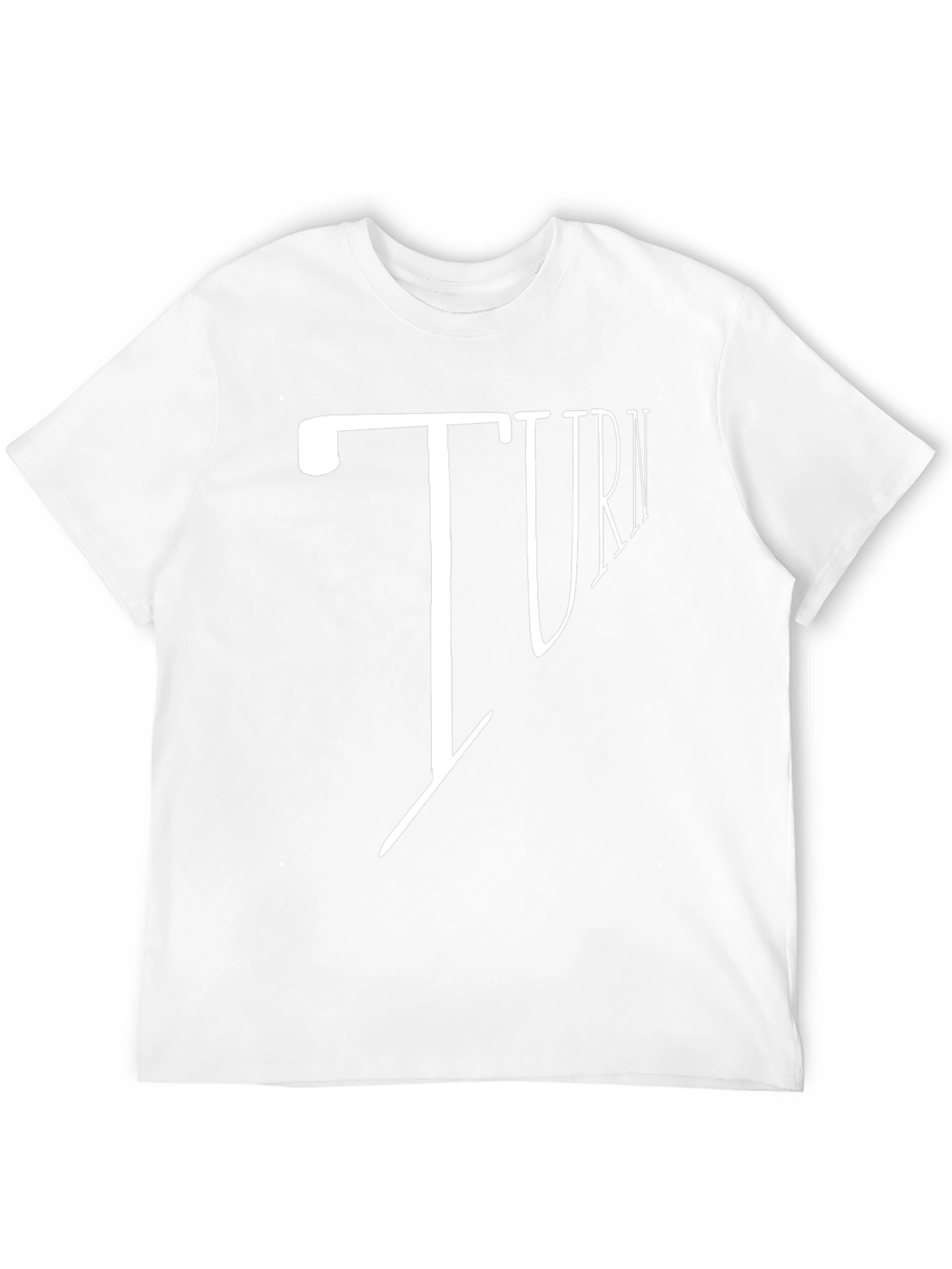 Turn Graphic Print Mens Black T-Shirt