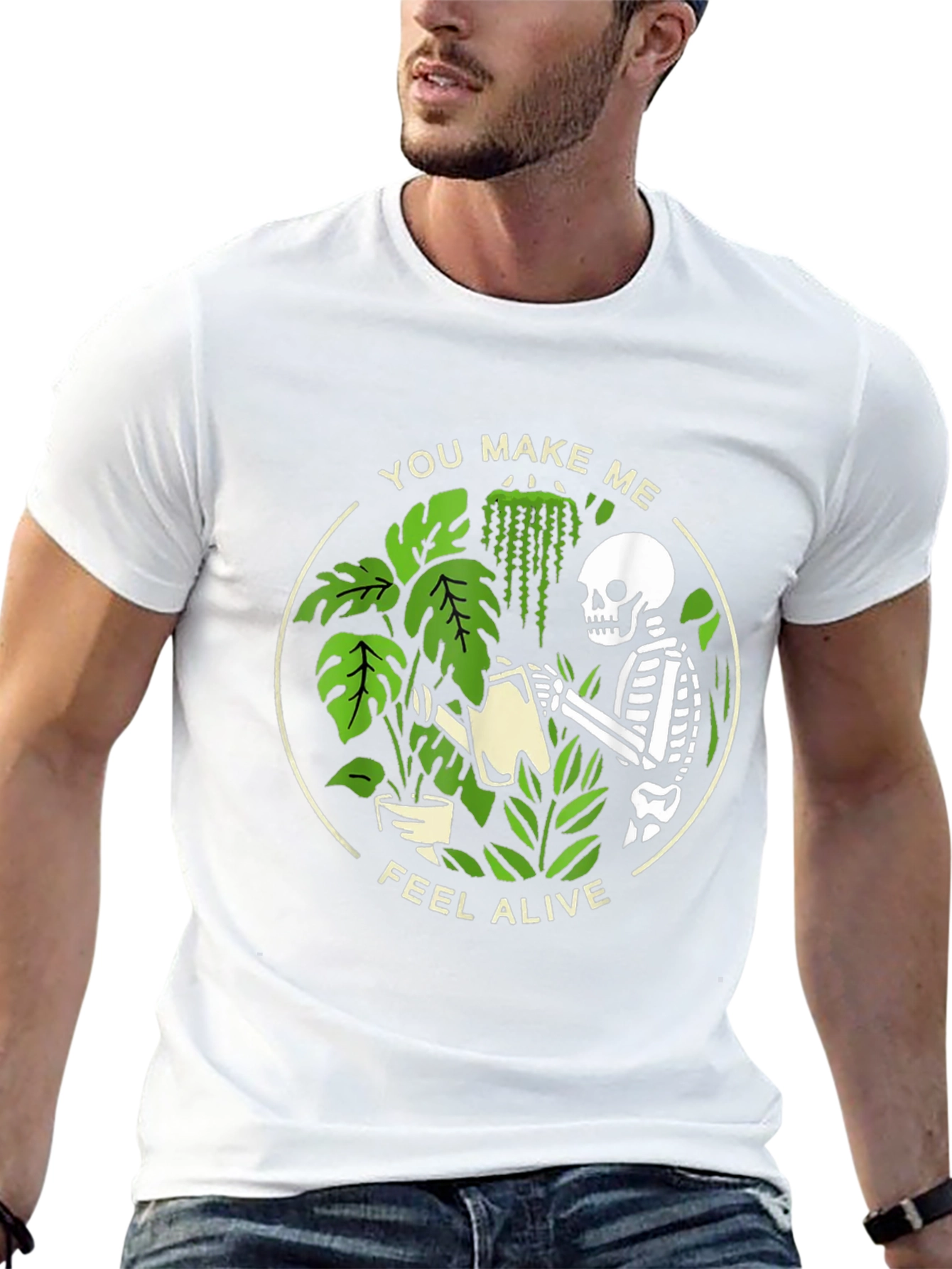 Skeleton Plant Lover Graphic Tee