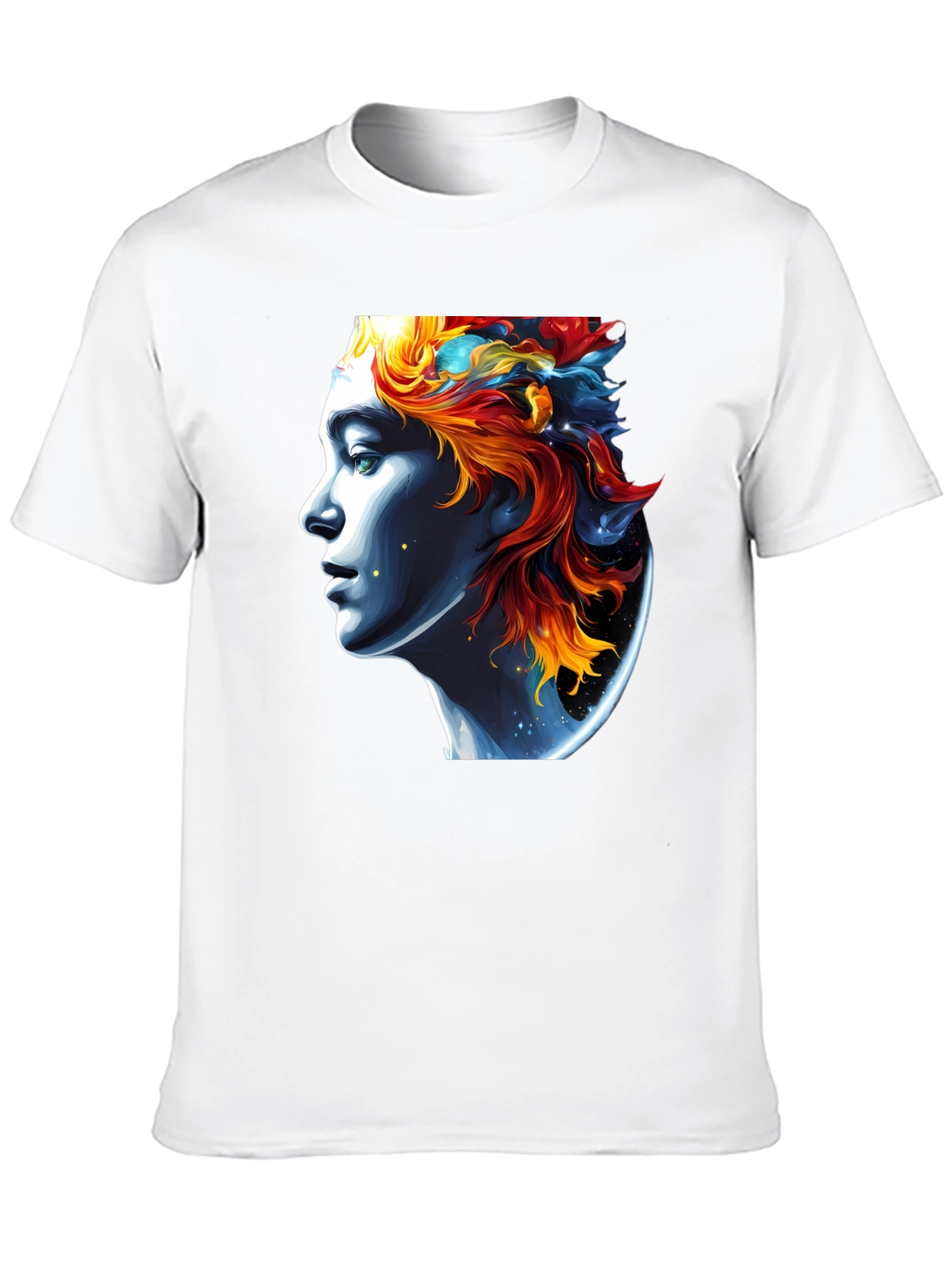 Celestial Portrait Graphic Tee - Unisex Black T-Shirt