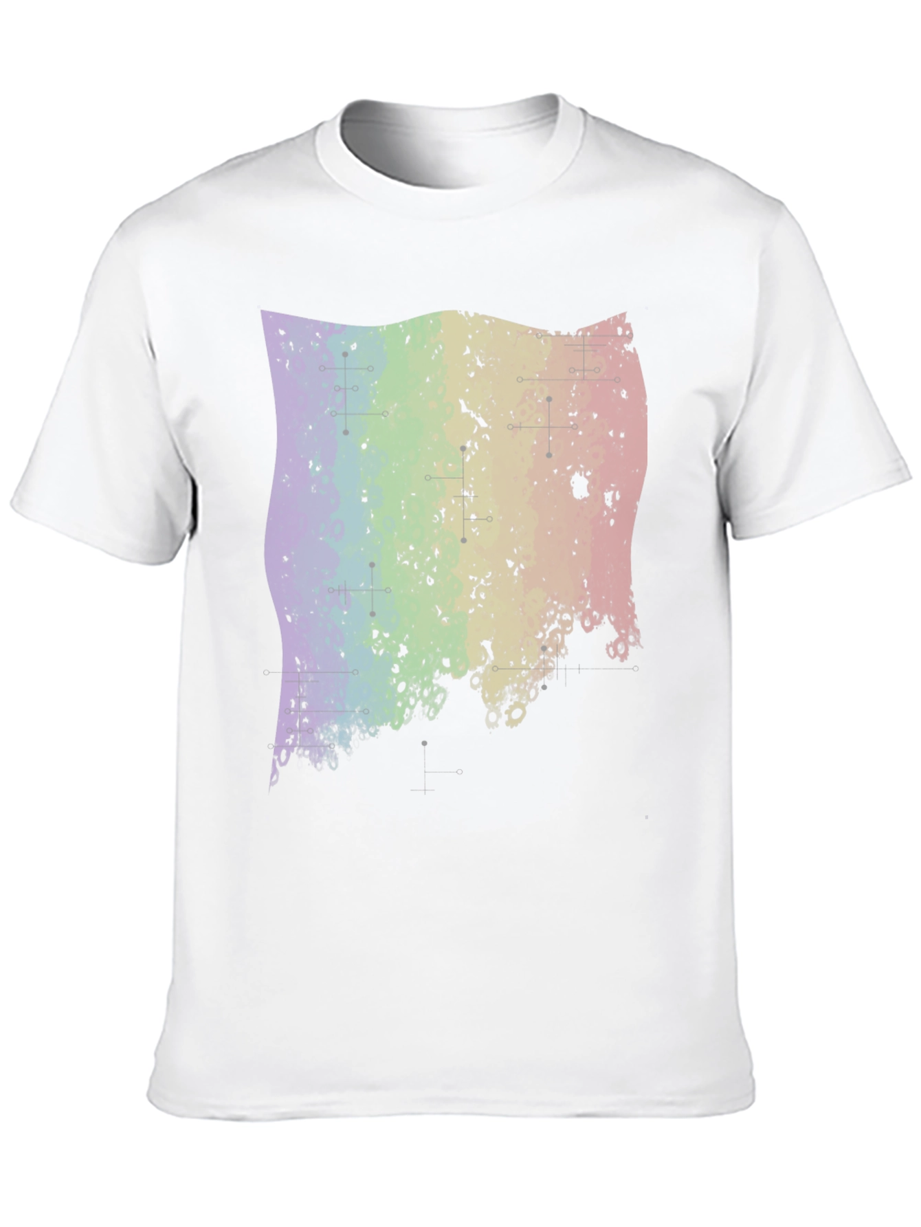 Rainbow Grunge Graphic Tee - Black