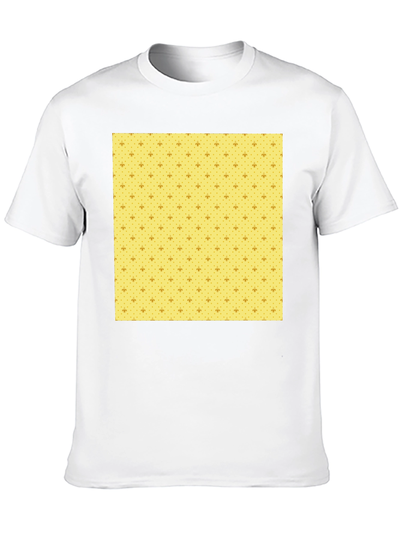 Fleur-de-lis Pattern Tee - Casual Comfort