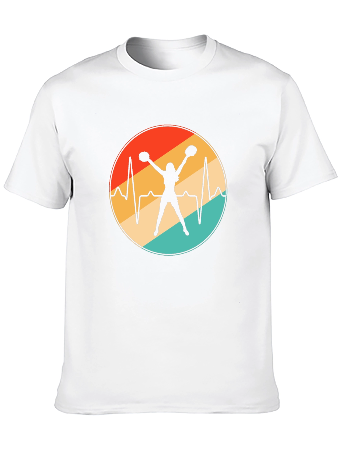 Cheerleader Heartbeat Retro T-Shirt