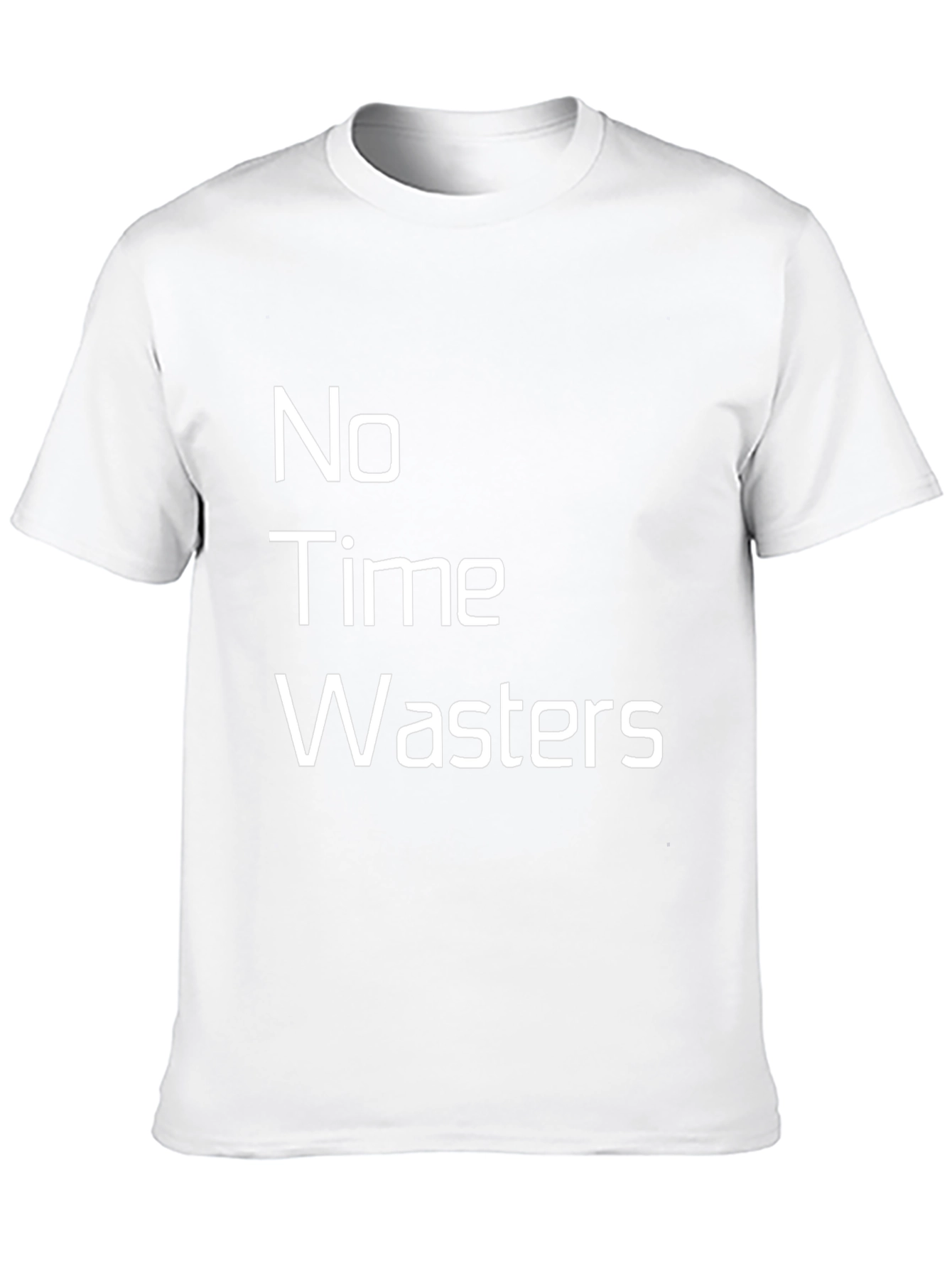 No Time Wasters Black Graphic Tee - Casual Wear