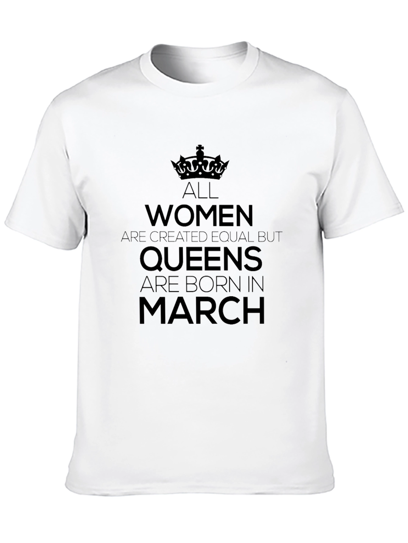 Queens Born in March Black T-Shirt