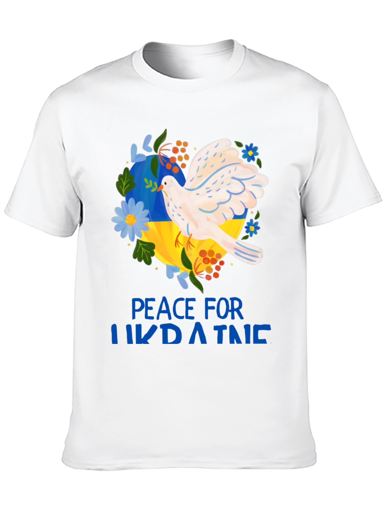 Peace For Ukraine T-Shirt - Dove Design