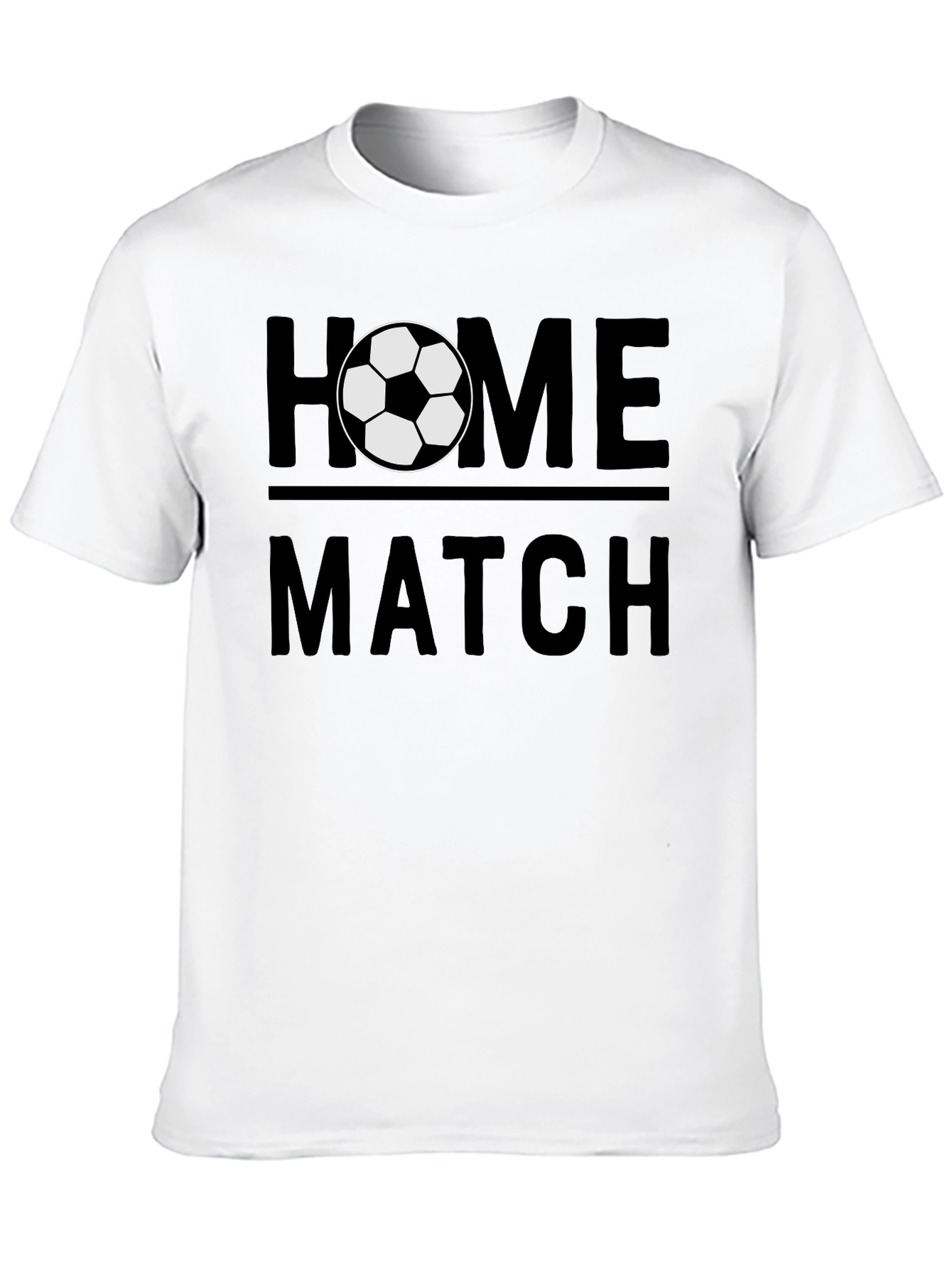 Home Match Soccer T-Shirt - Black Graphic Tee