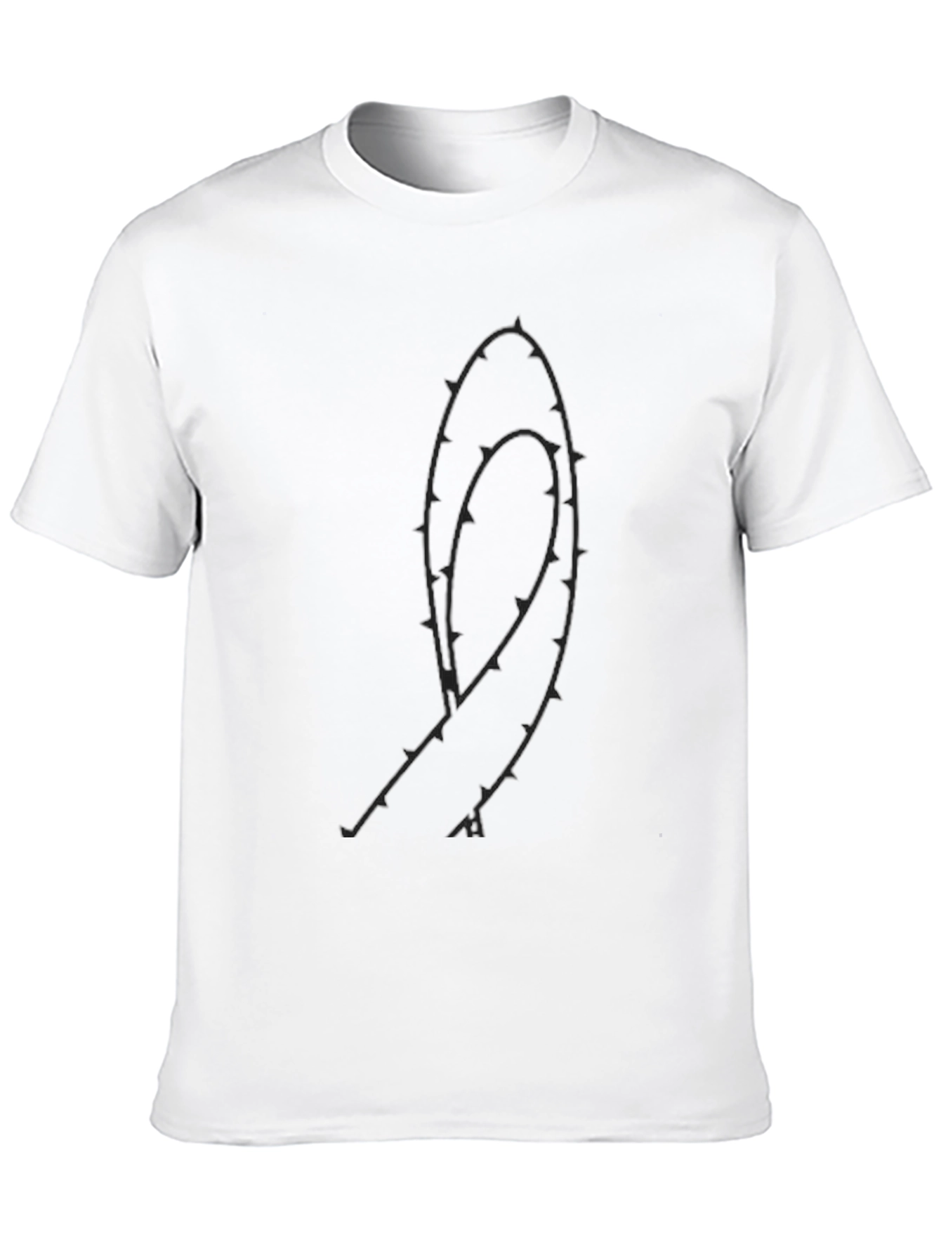 Mens Black Graphic Tee - Abstract Design