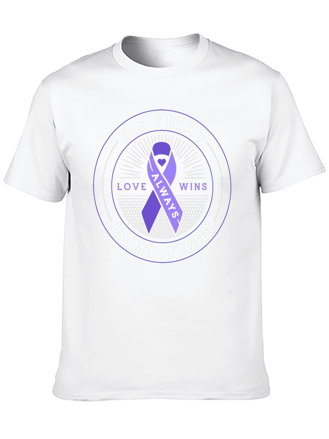 His Fight is My Fight Purple Ribbon T-Shirt