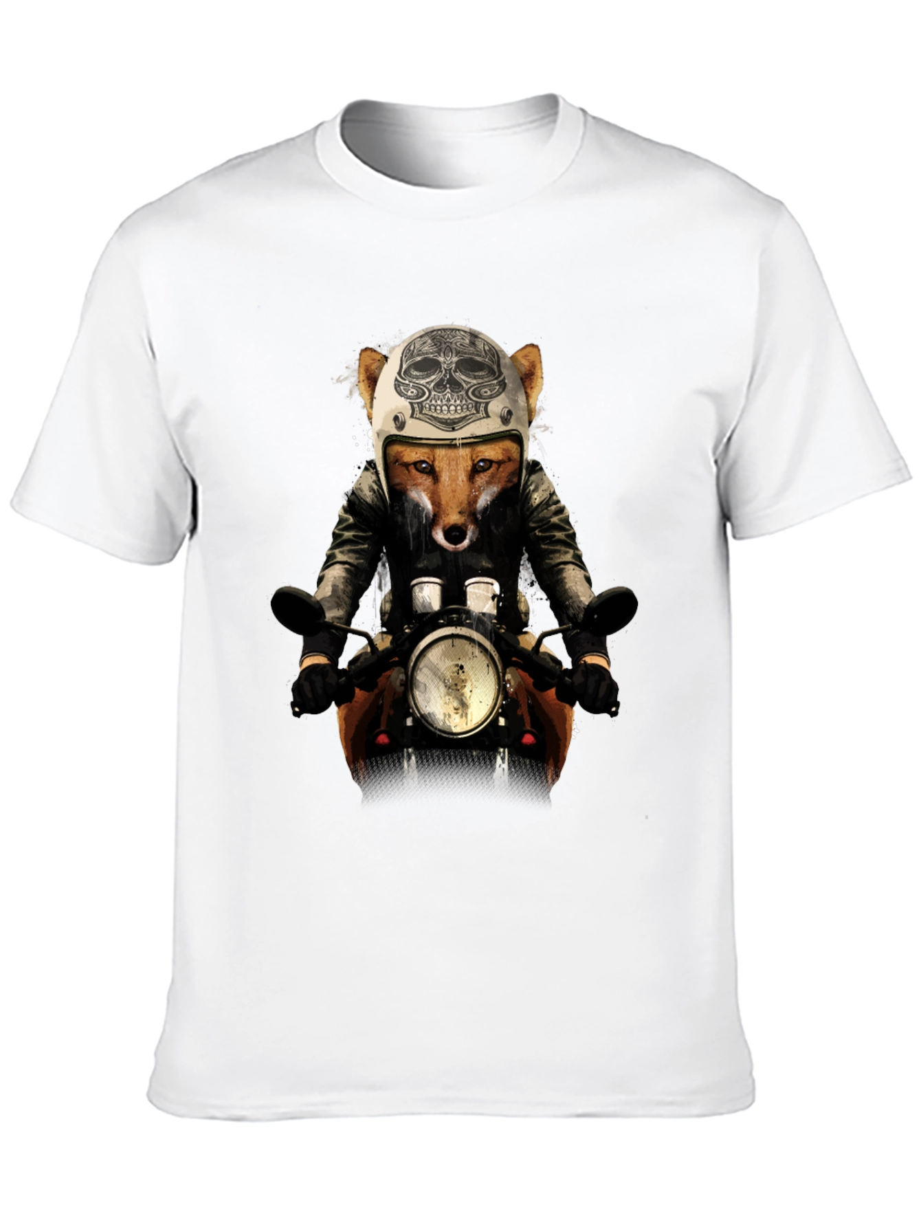 Fox Biker T-Shirt - Unique Graphic Tee