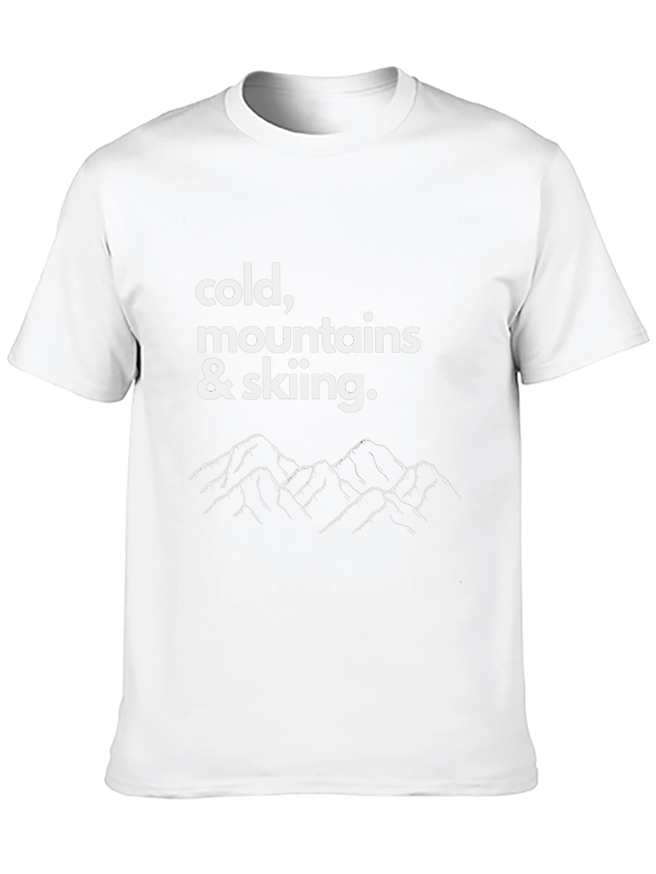 Cold Mountains Skiing T-Shirt - Black Cotton Tee