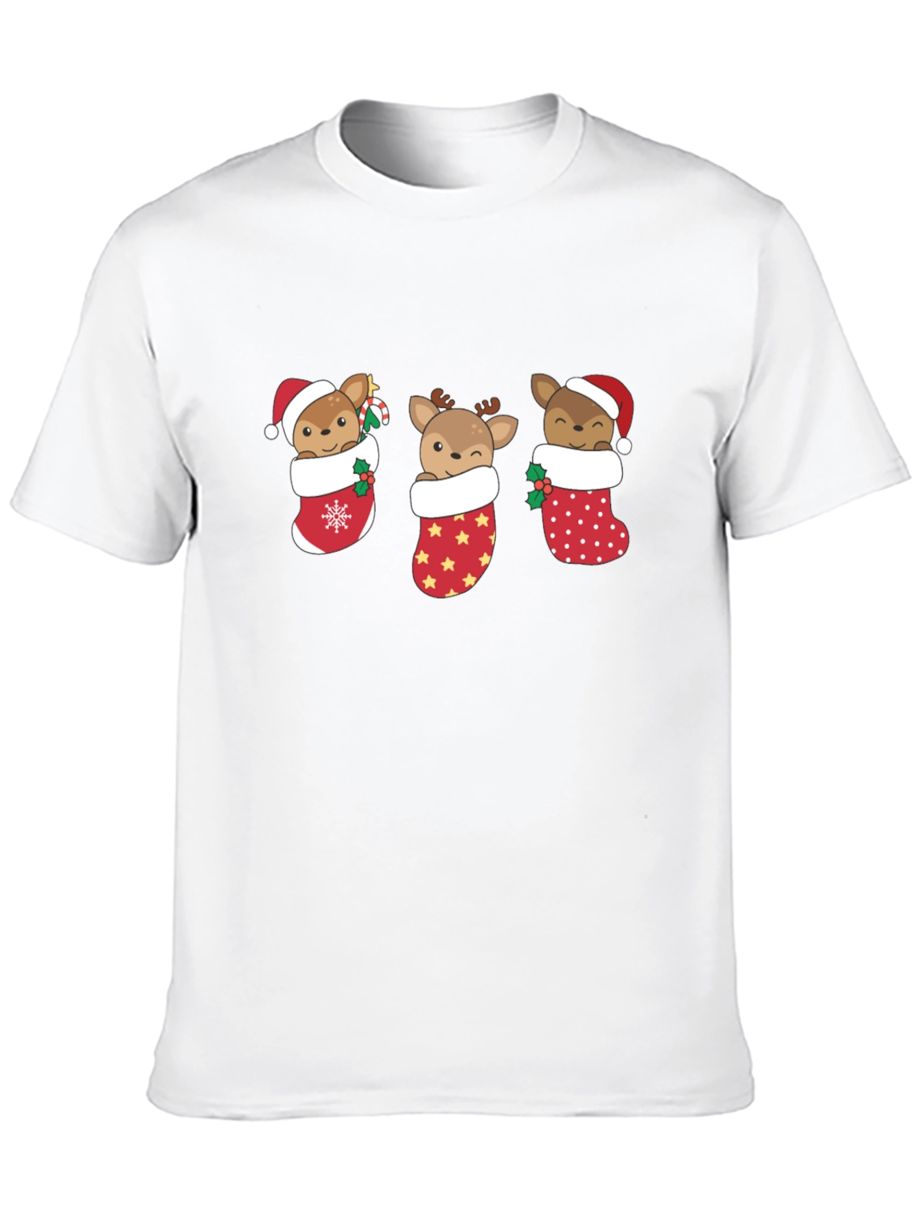 Christmas Reindeer Stocking T-Shirt