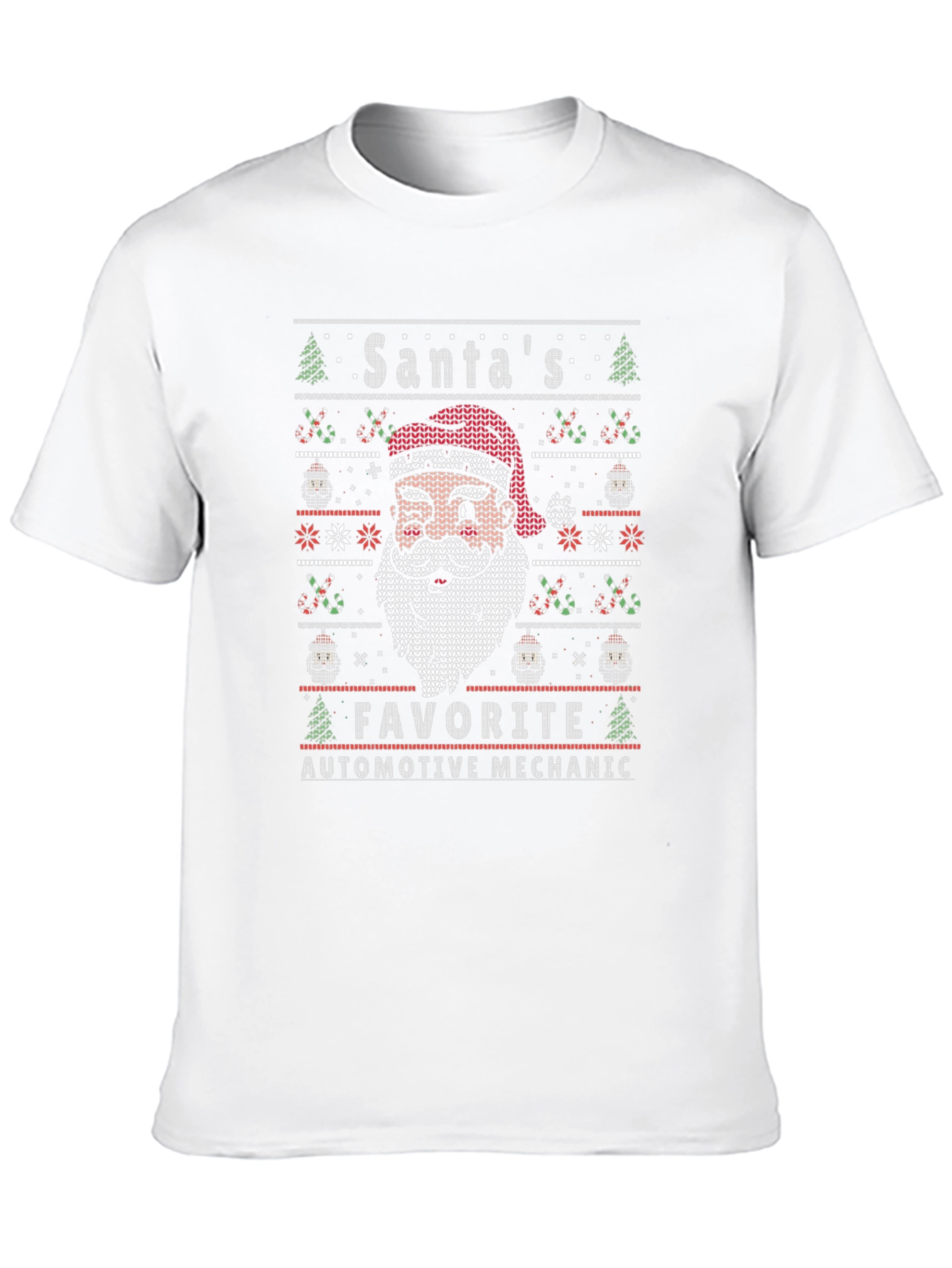 Santas Favorite Automotive Mechanic Ugly Christmas Sweater T-Shirt