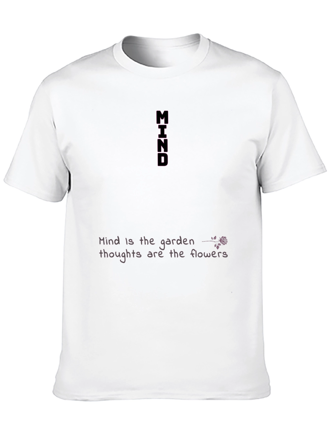 Mind Garden Graphic Tee - Black Casual T-Shirt