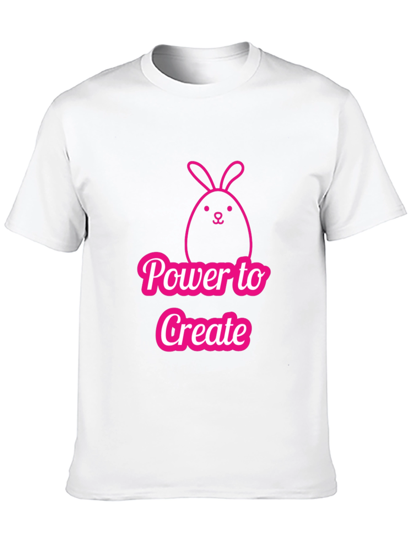 Power to Create Bunny Black T-Shirt