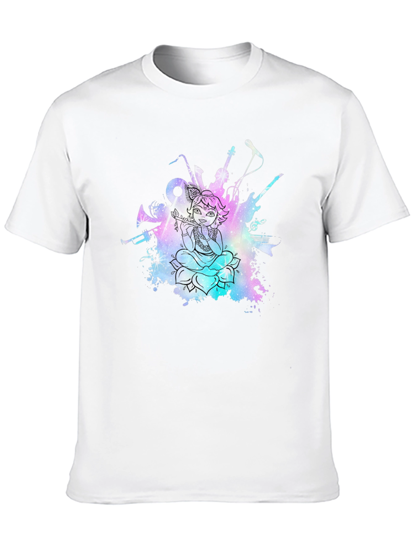 Musical Krishna Graphic T-Shirt
