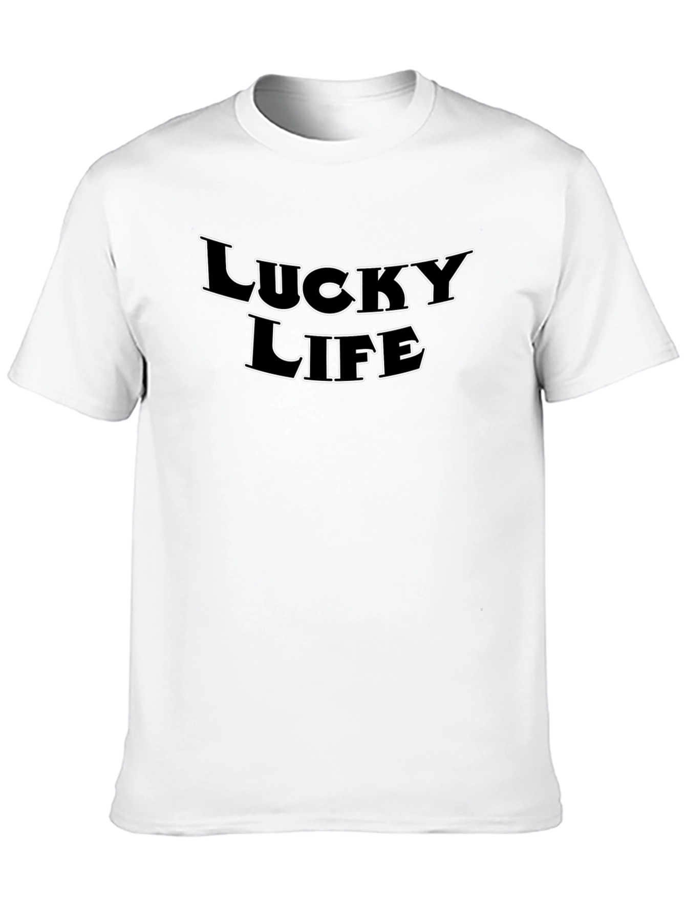 Lucky Life Black Graphic T-Shirt
