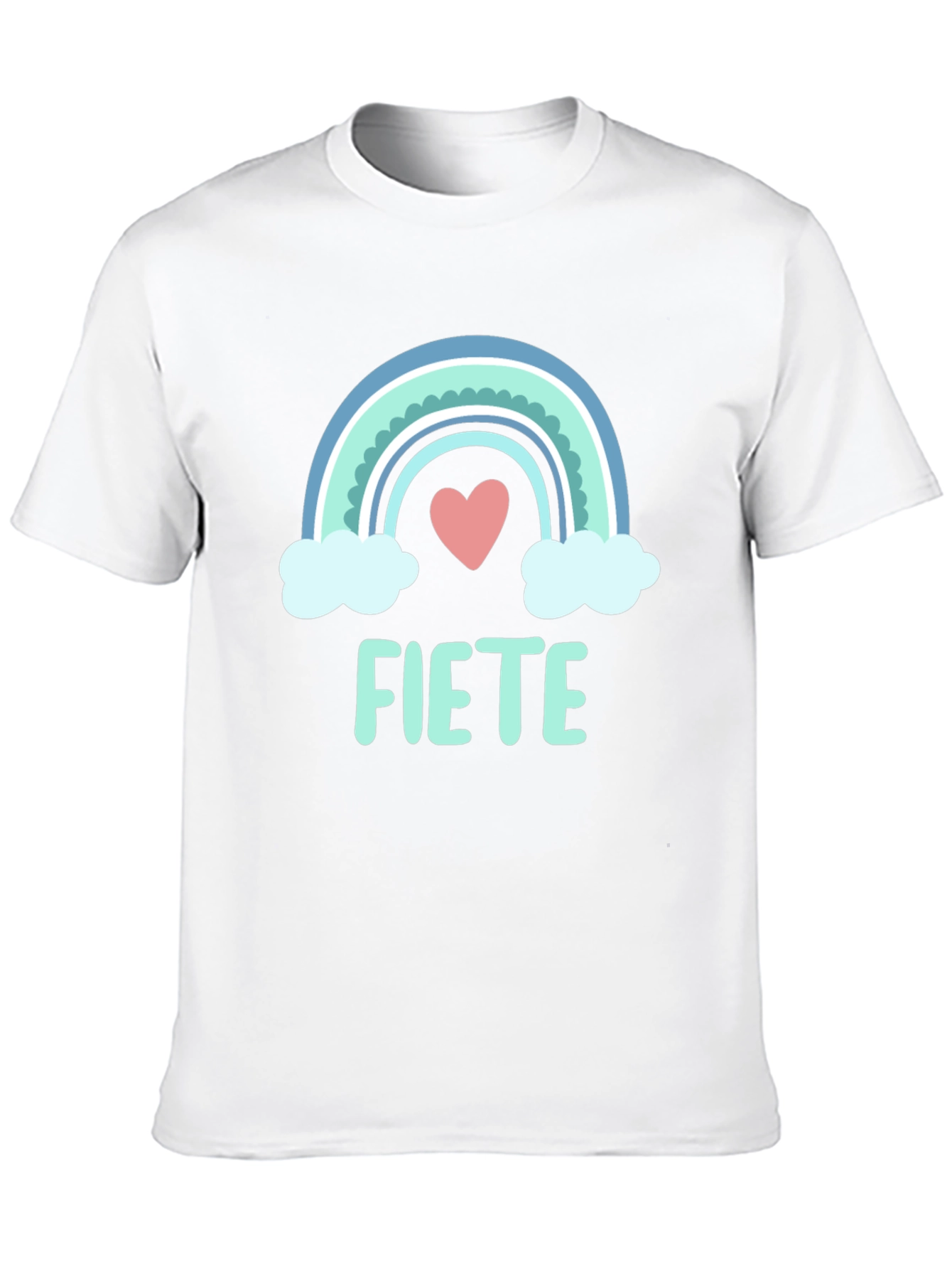 FIETE Rainbow Heart Graphic Black T-Shirt