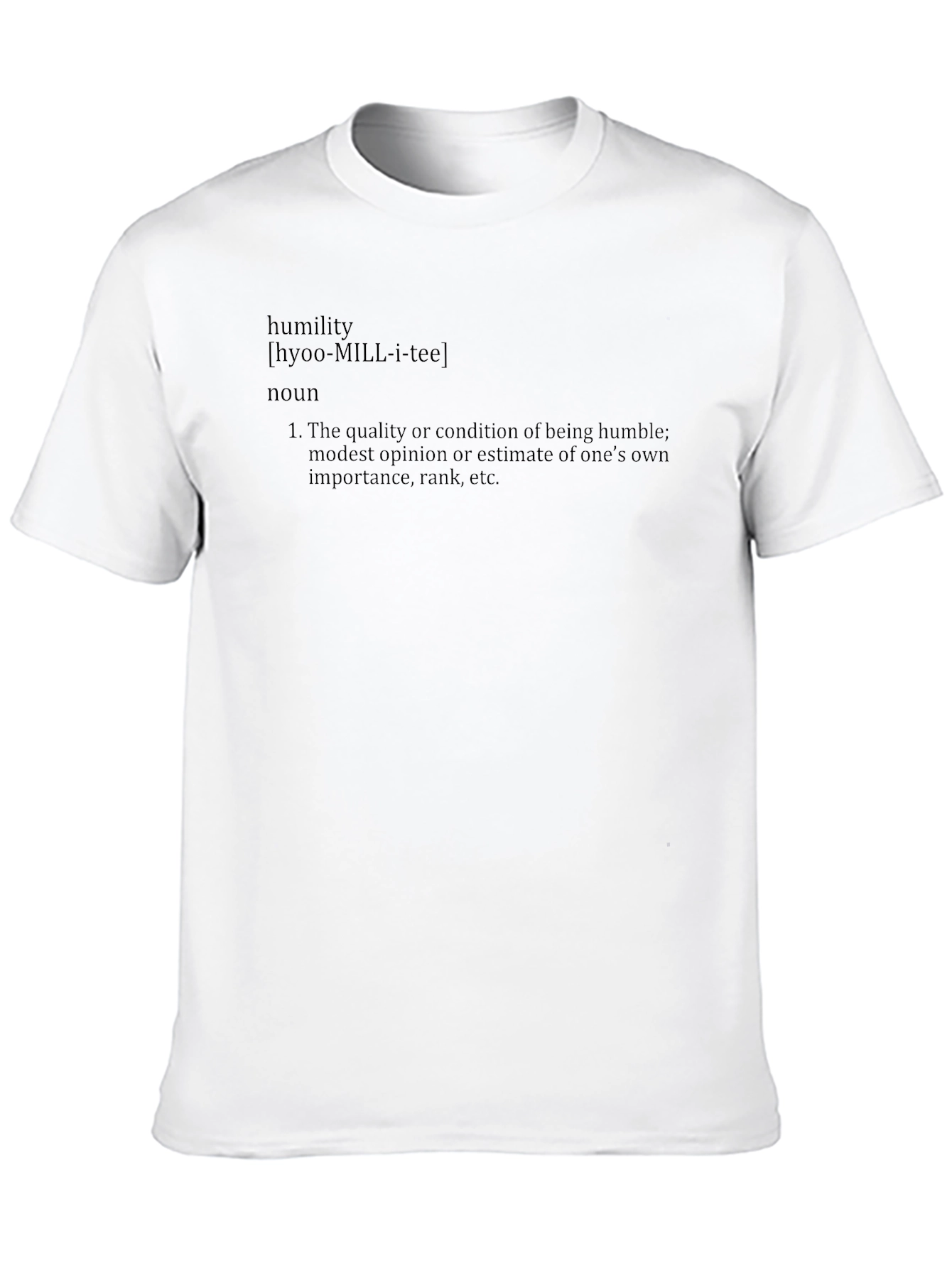 Humility Definition Black T-Shirt