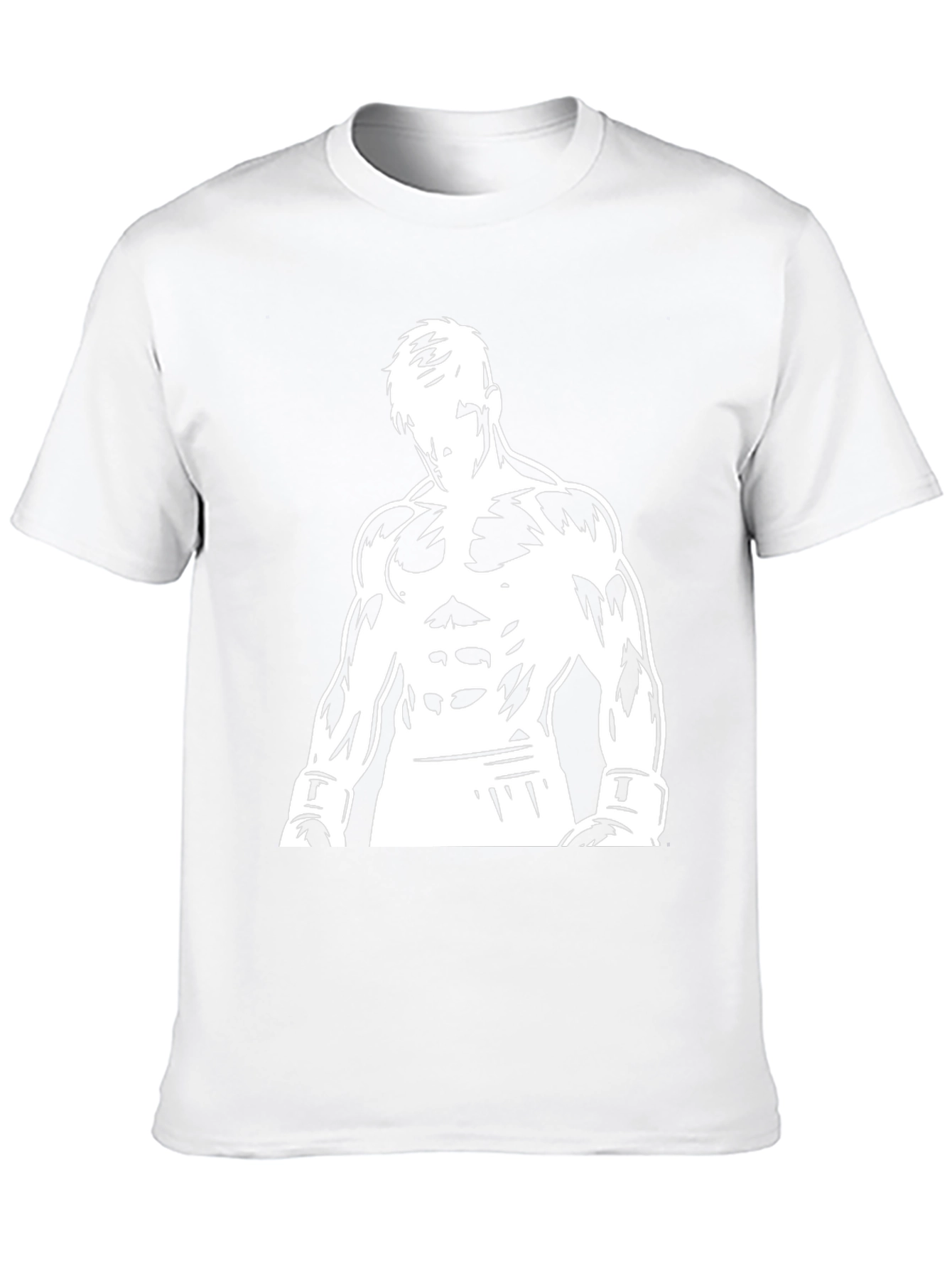 Black Graphic Tee: Boxer Silhouette Design