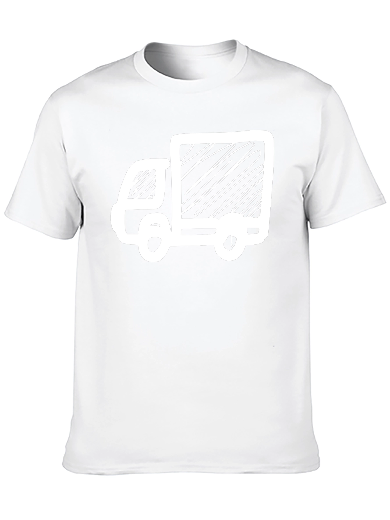 Delivery Truck Graphic T-Shirt - Black Cotton Tee