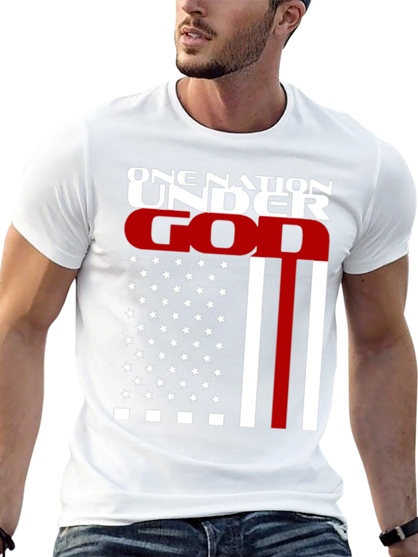 One Nation Under God Graphic T-Shirt - Patriotic Design
