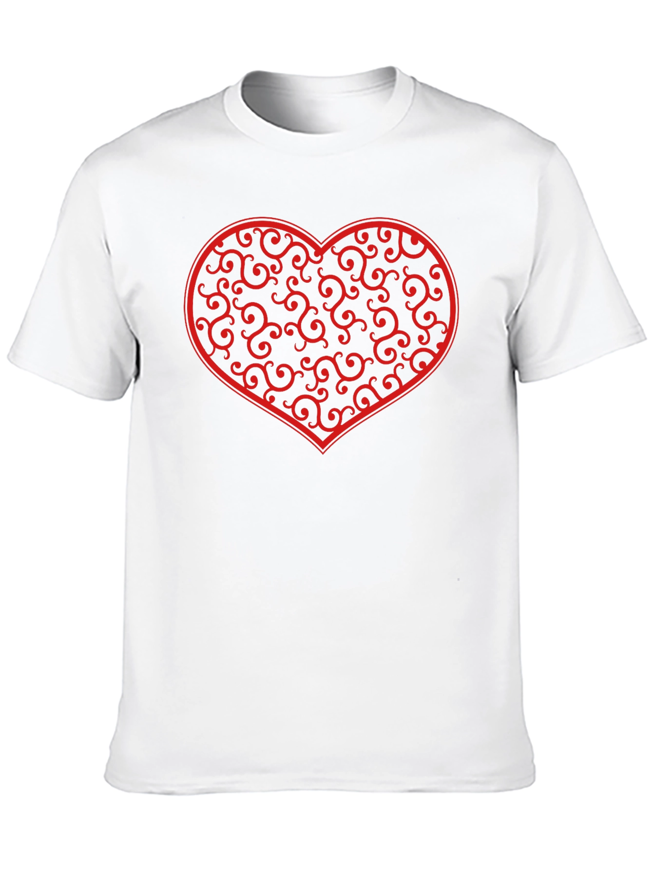 Swirl Heart Black Tee
