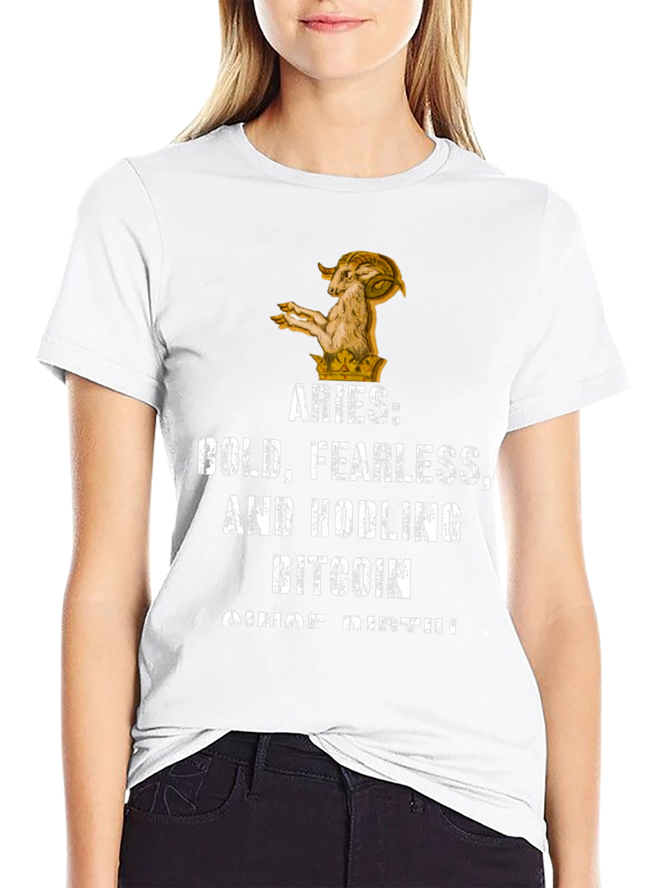 Aries Bitcoin Hodler Black Graphic T-Shirt