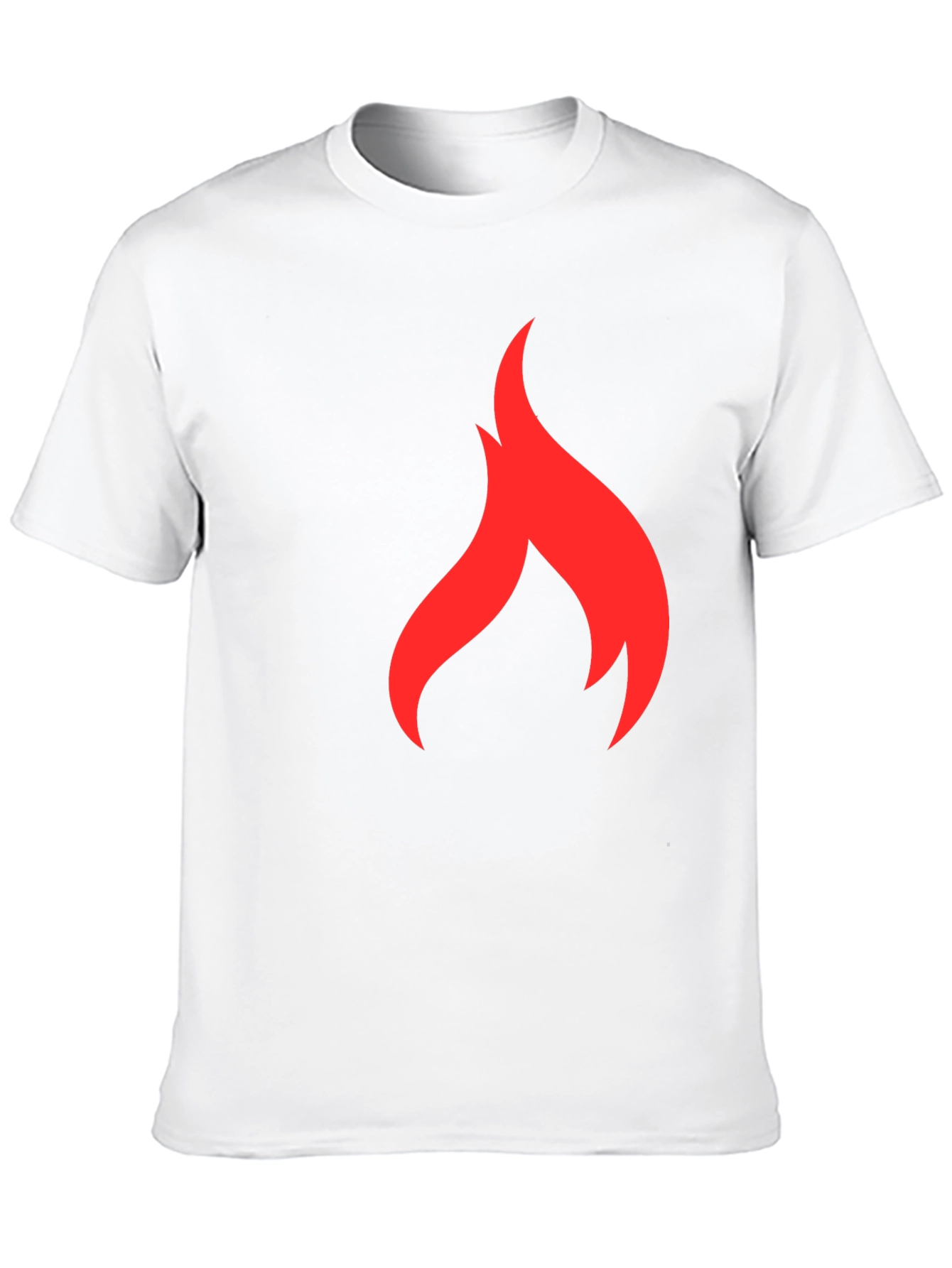Red Flame Graphic Black T-Shirt