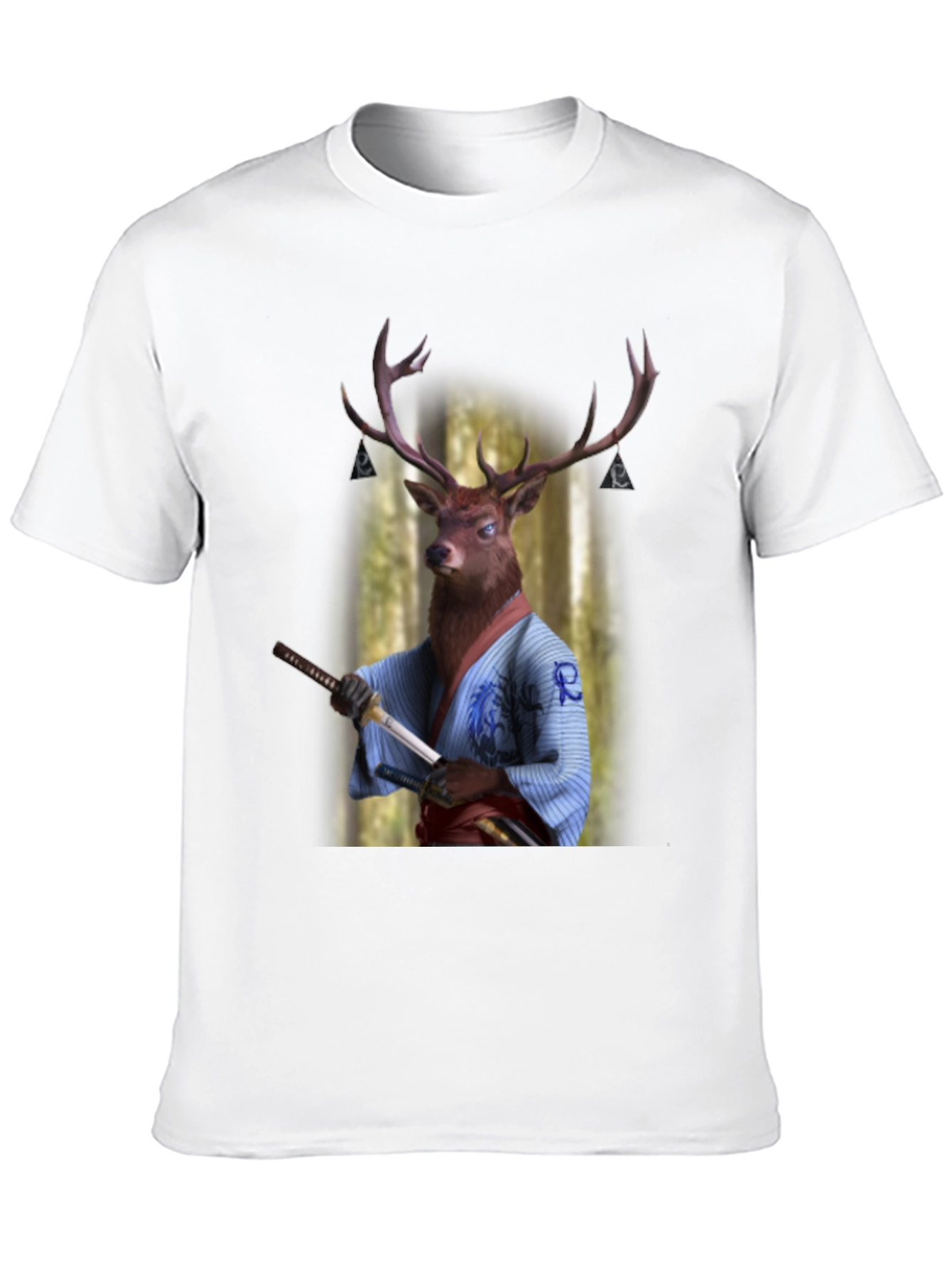 Samurai Deer Graphic T-Shirt
