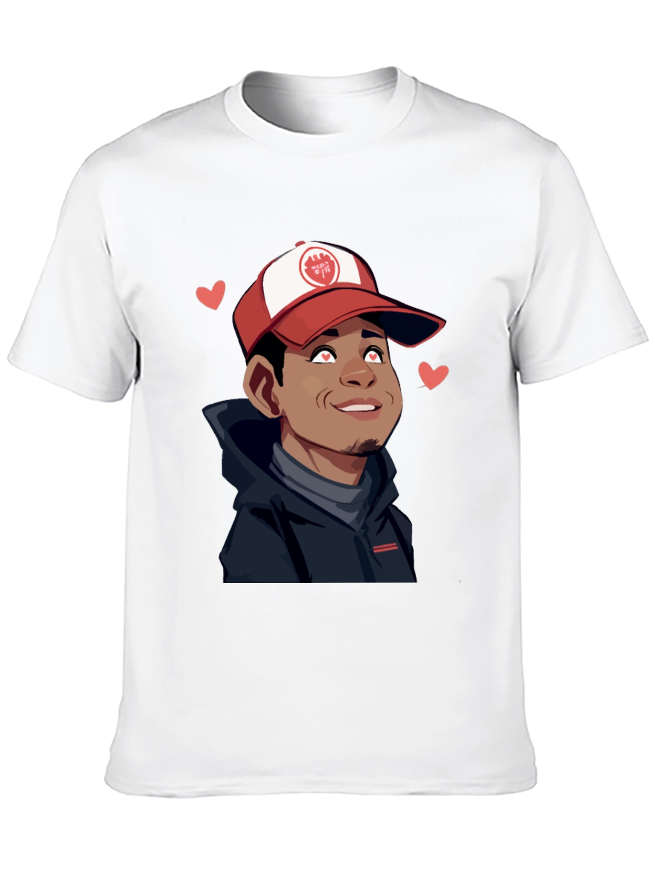 Cartoon Man Black T-Shirt