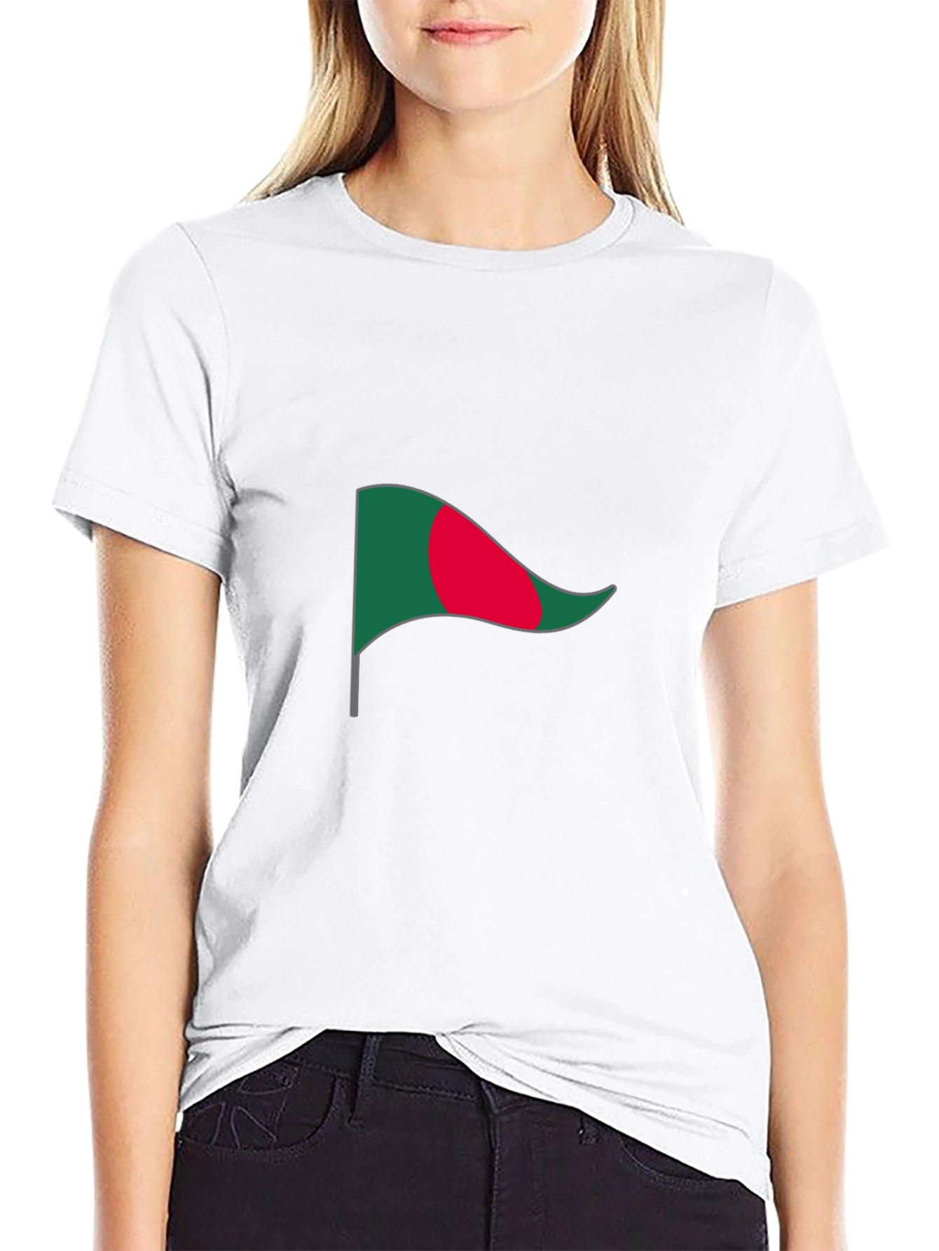 Bangladesh Flag Graphic Tee - Black Cotton T-Shirt