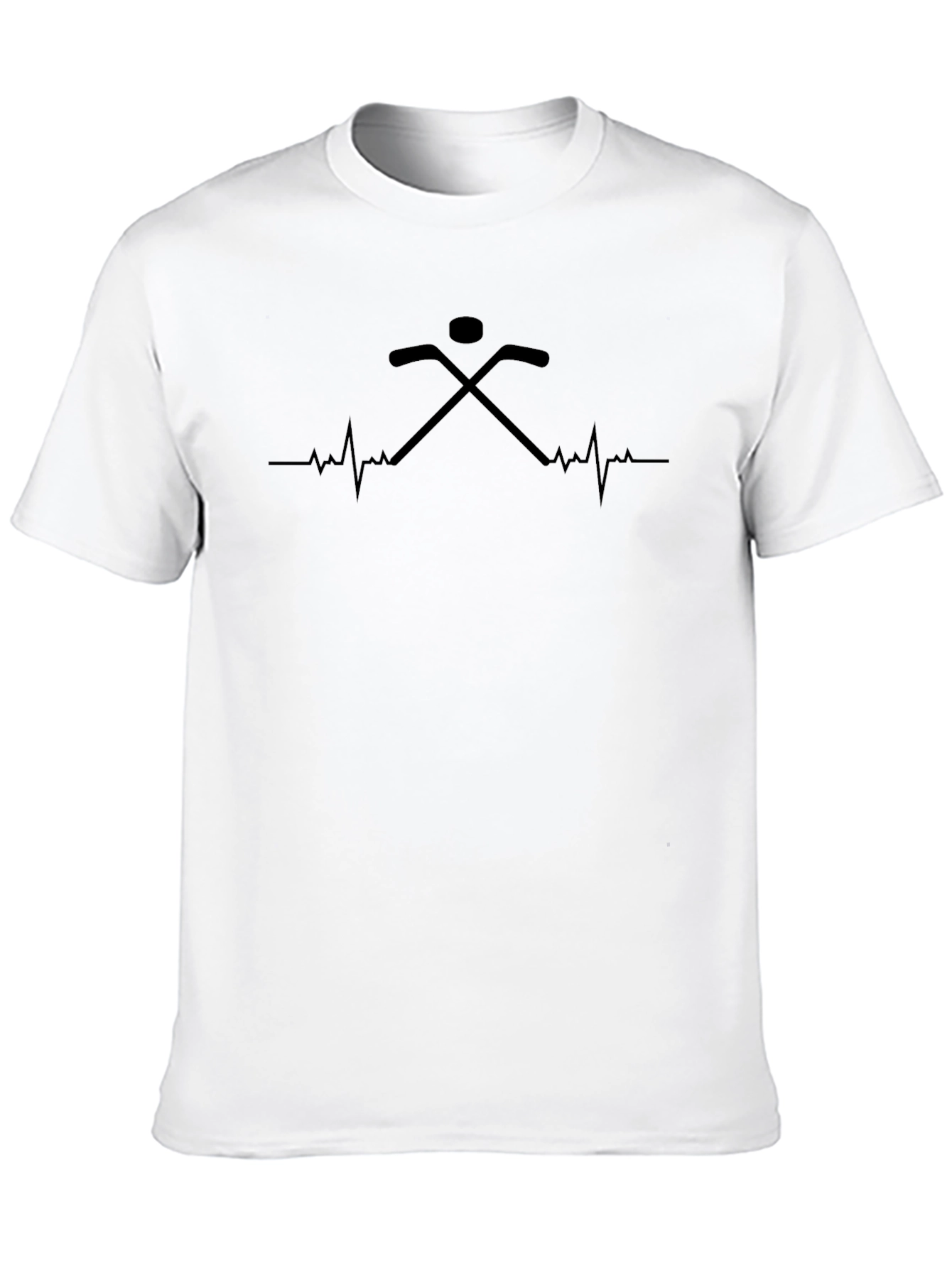 Hockey Heartbeat T-Shirt - Black