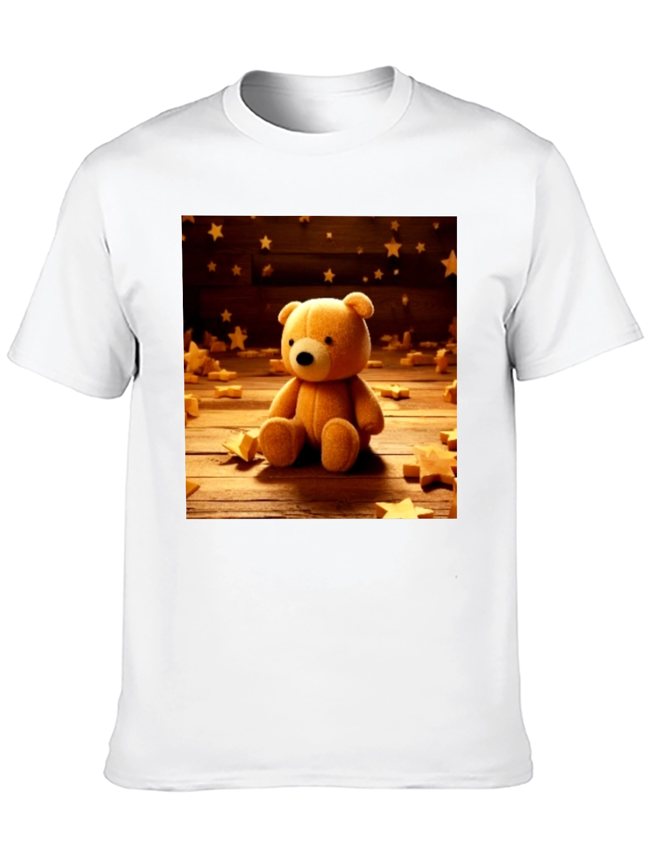Teddy Bear Starry Night Graphic T-Shirt