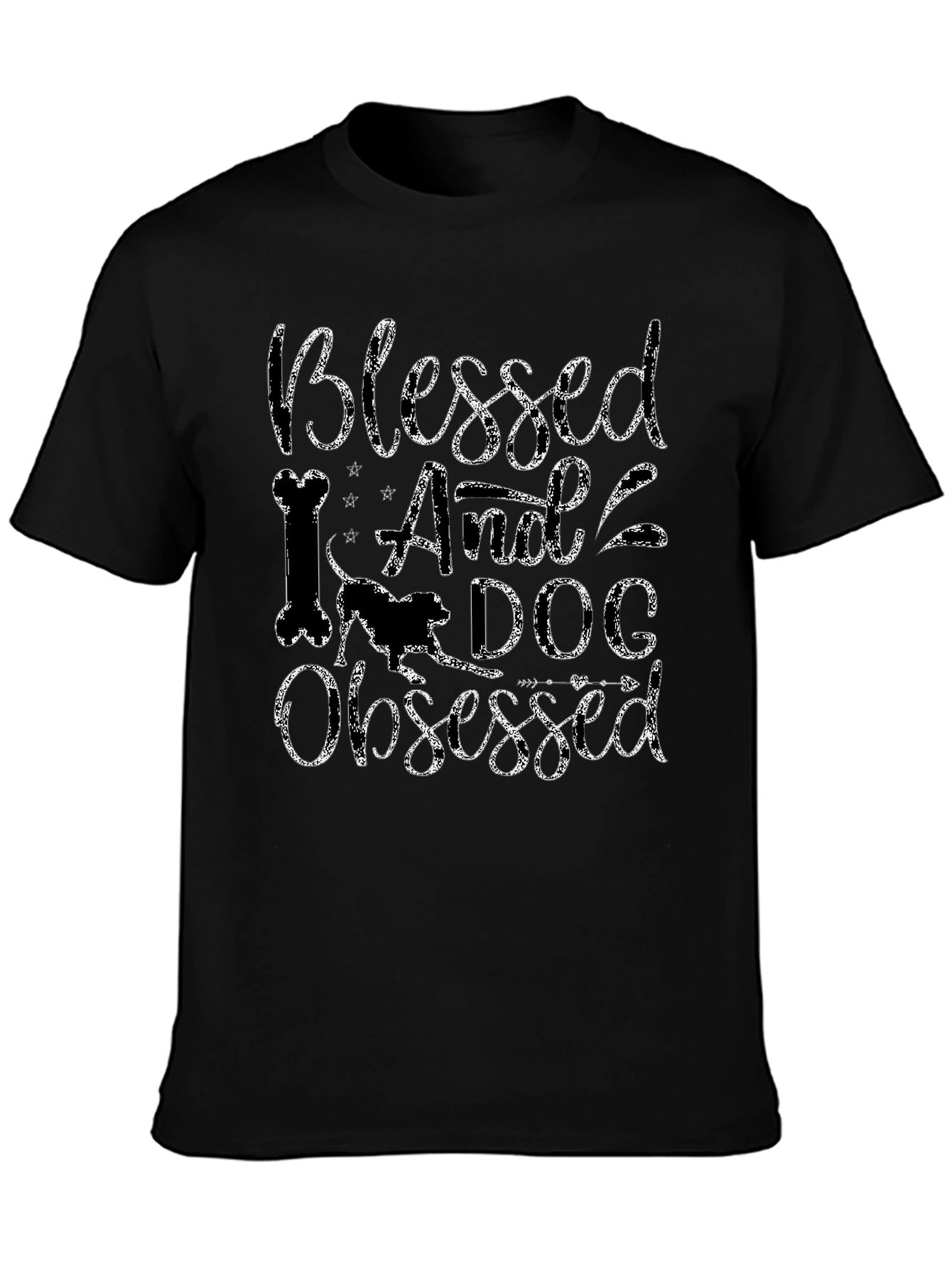 Blessed And Dog Obsessed Black T-Shirt