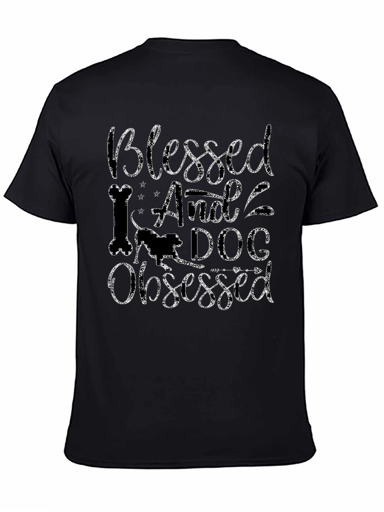 Blessed And Dog Obsessed Black T-Shirt