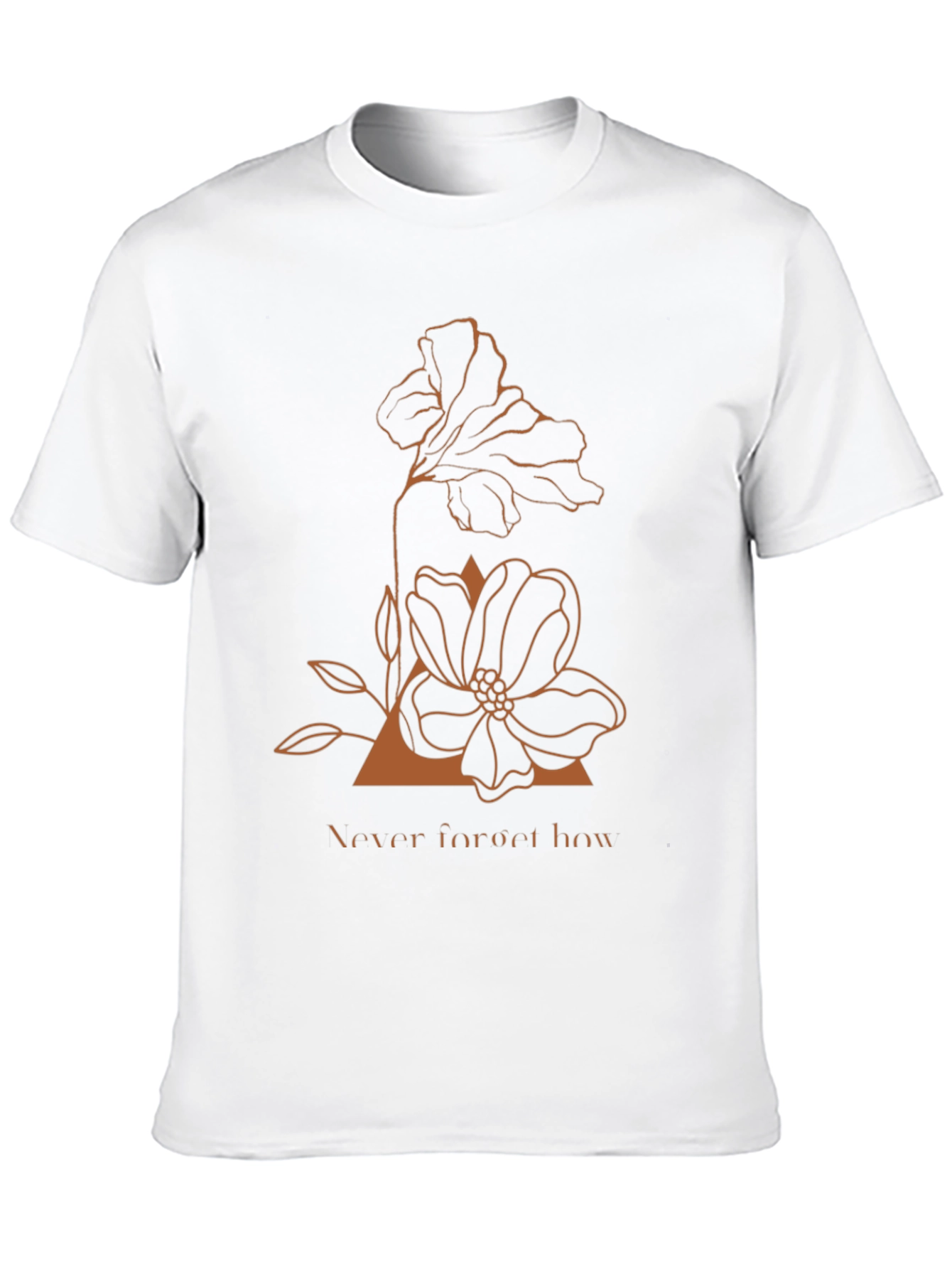 Floral Graphic Print Mens T-Shirt - Black